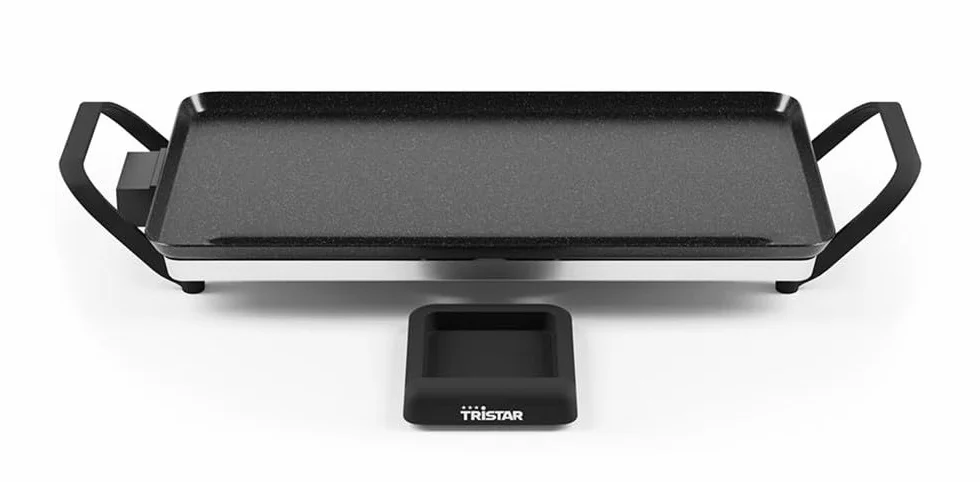 Tristar Grill Stołowy Slim M 46x26 cm Powłoka Nieprzywierająca Zdejmowane Uchwyty Cool-Touch Regulowany Termostat