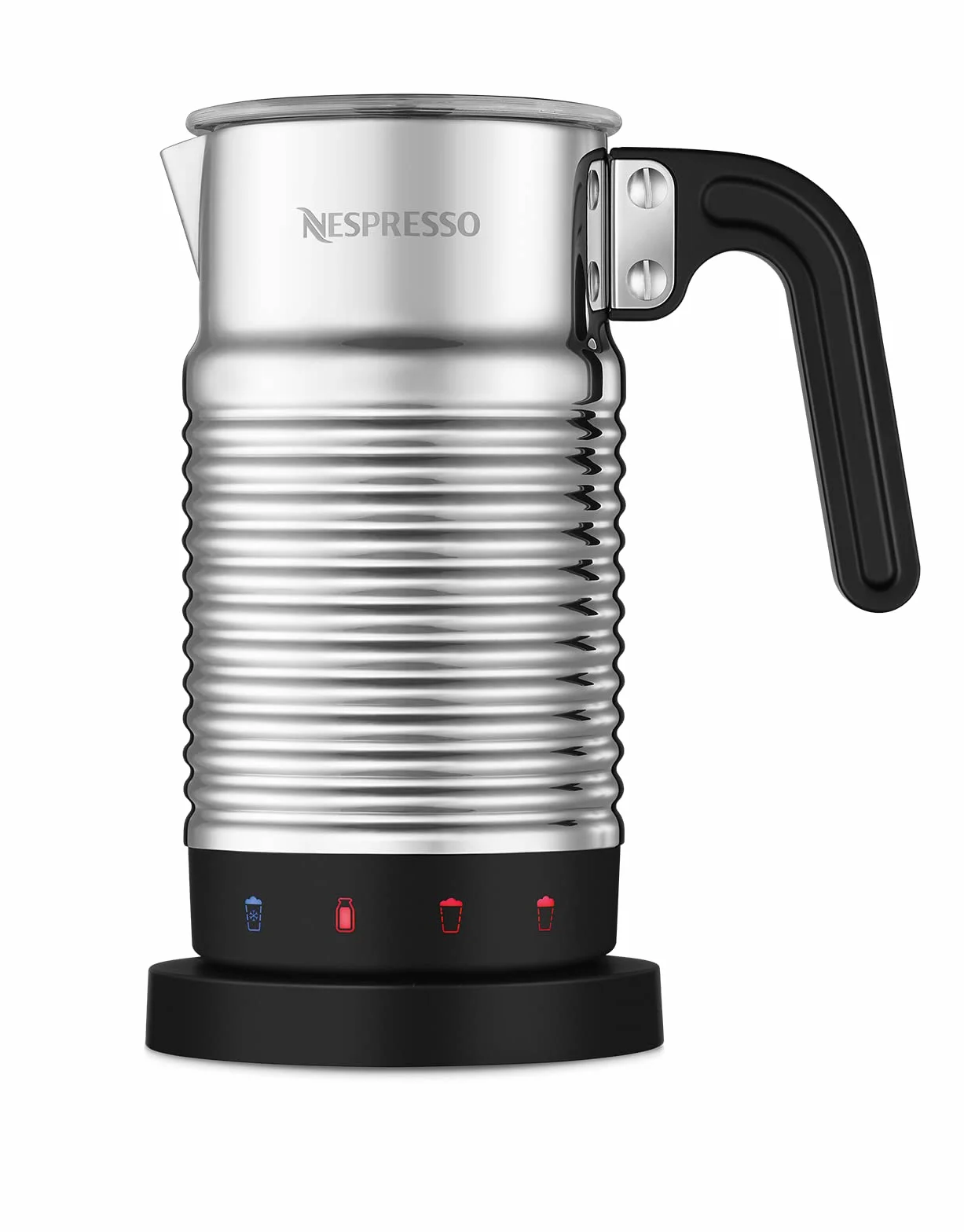 NESPRESSO Aeroccino 4 spieniacz elektryczny do mleka 120 ml pianka 240 ml gorące mleko srebrny