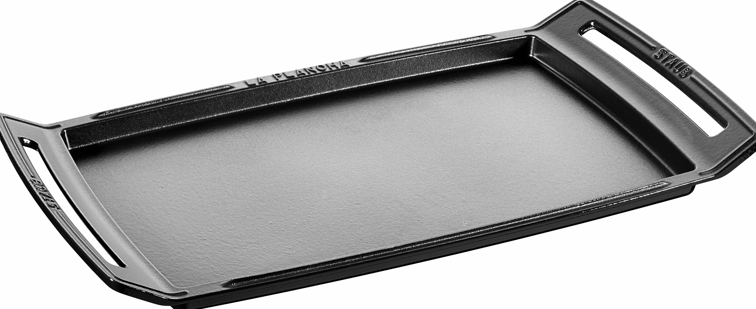 Staub Plancha Gusseisen 38 cm Induktionsgeeignet Schwarz