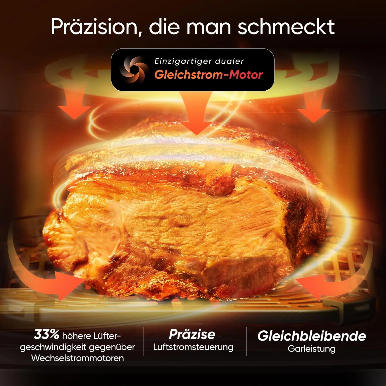 COSORI Airfryer z powłoką ceramiczną, dwukomorowa frytkownica beztłuszczowa bez PFAS, pojemność 8,6 l, konstrukcja dwupoziomowa, technologia cyrkulacji gorącego powietrza