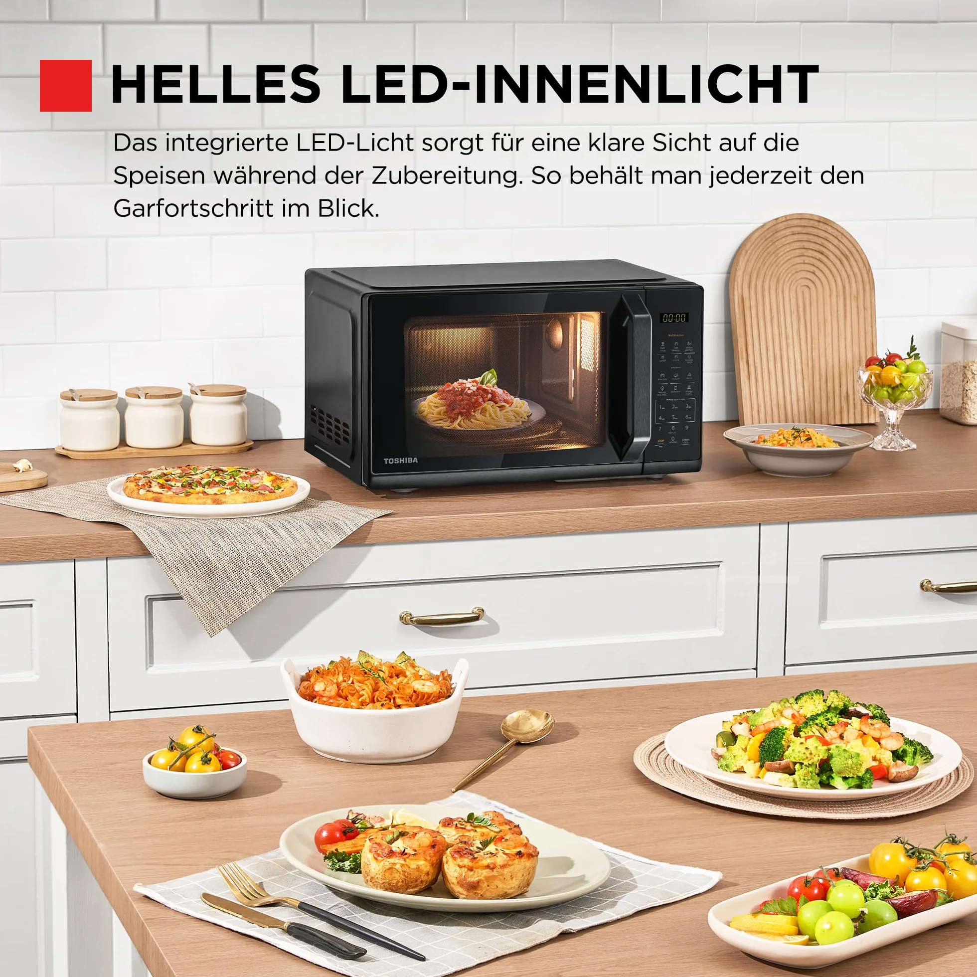 TOSHIBA Kuchenka mikrofalowa 20L 800W Cyfrowa Solo 11 poziomów mocy 6 programów