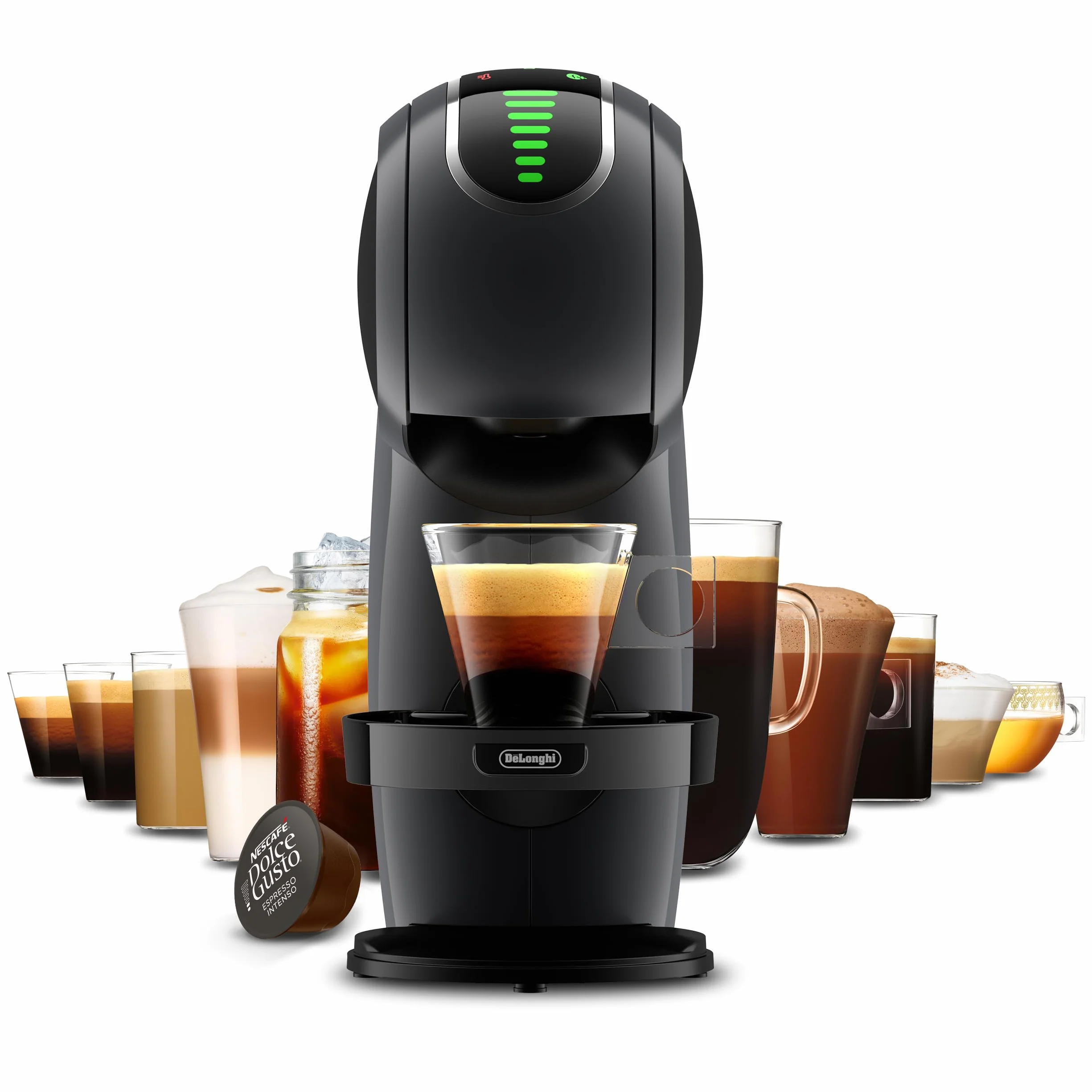 De'Longhi Nescafé Dolce Gusto, Genio S Touch EDG426.GY, ekspres do kawy na kapsułki, espresso, cappuccino, latte i inne, łupkowo-szary