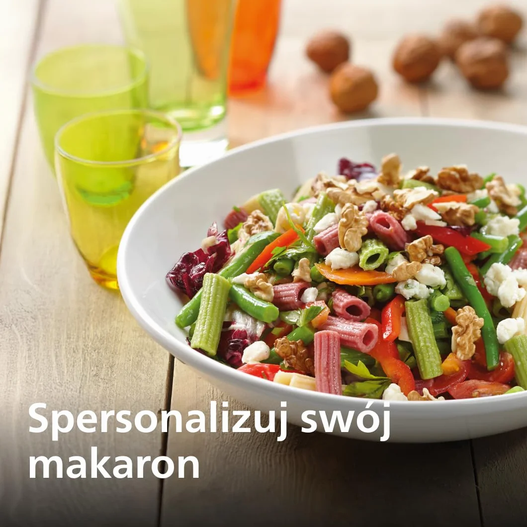 Philips Seria 7000 Urządzenie do wyrobu makaronu Automatyczne ważenie 8 tarczy formujących Czarny HR2665/93