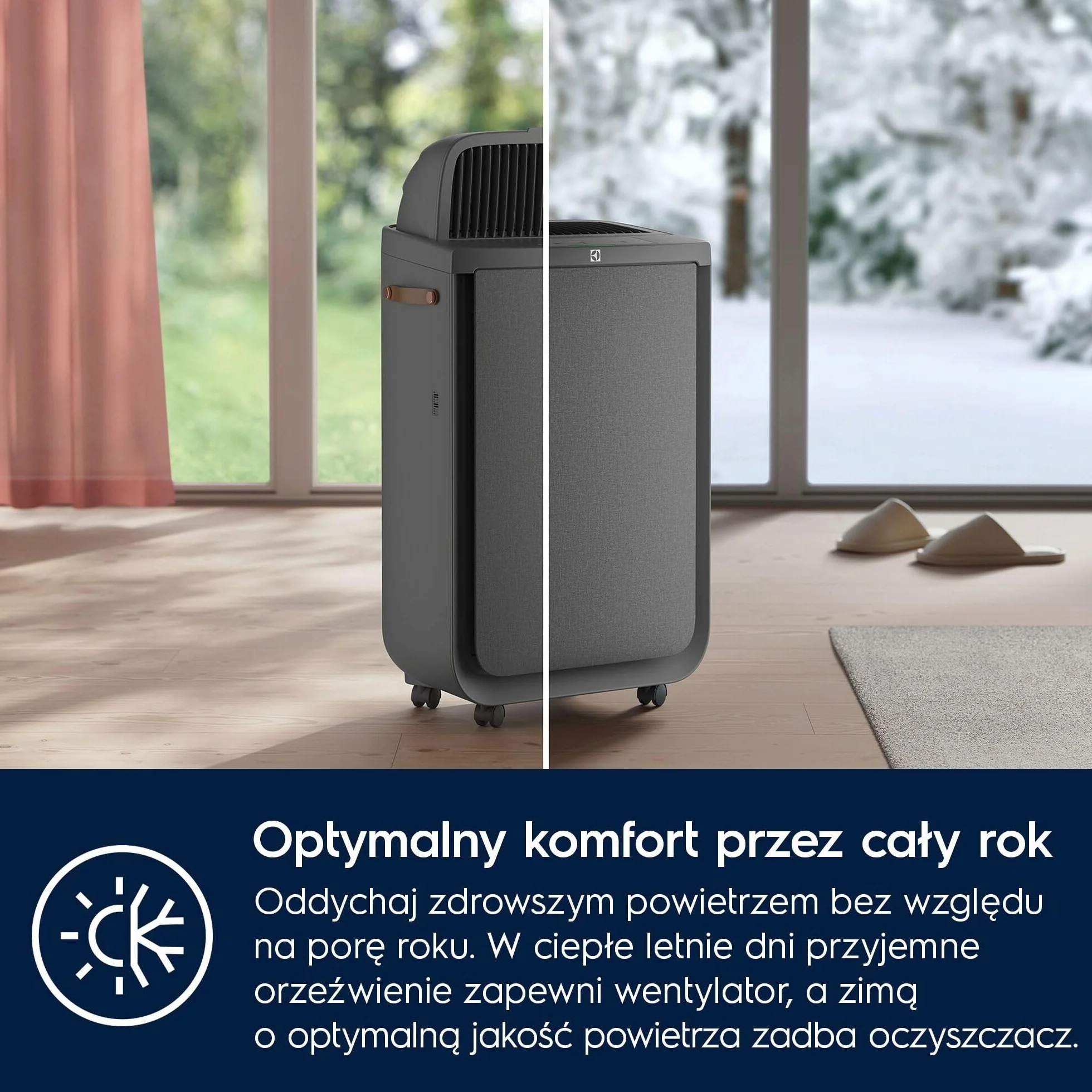 Electrolux EPU72771DG Pure Multi 700 oczyszczacz powietrza 2 w 1 z wentylatorem, podłączony, 5-stopniowy filtr, ciemnoszary