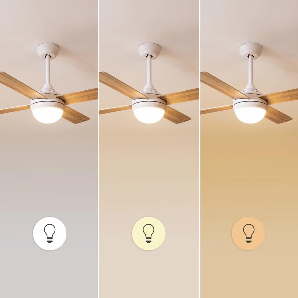 Cecotec Energysilence Aero 4250 DC wentylator sufitowy, 40 W, silnik DC, średnica 42" z 4 odwracalnymi ostrzami, światło LED, pilot zdalnego sterowania, timer, 6 prędkości