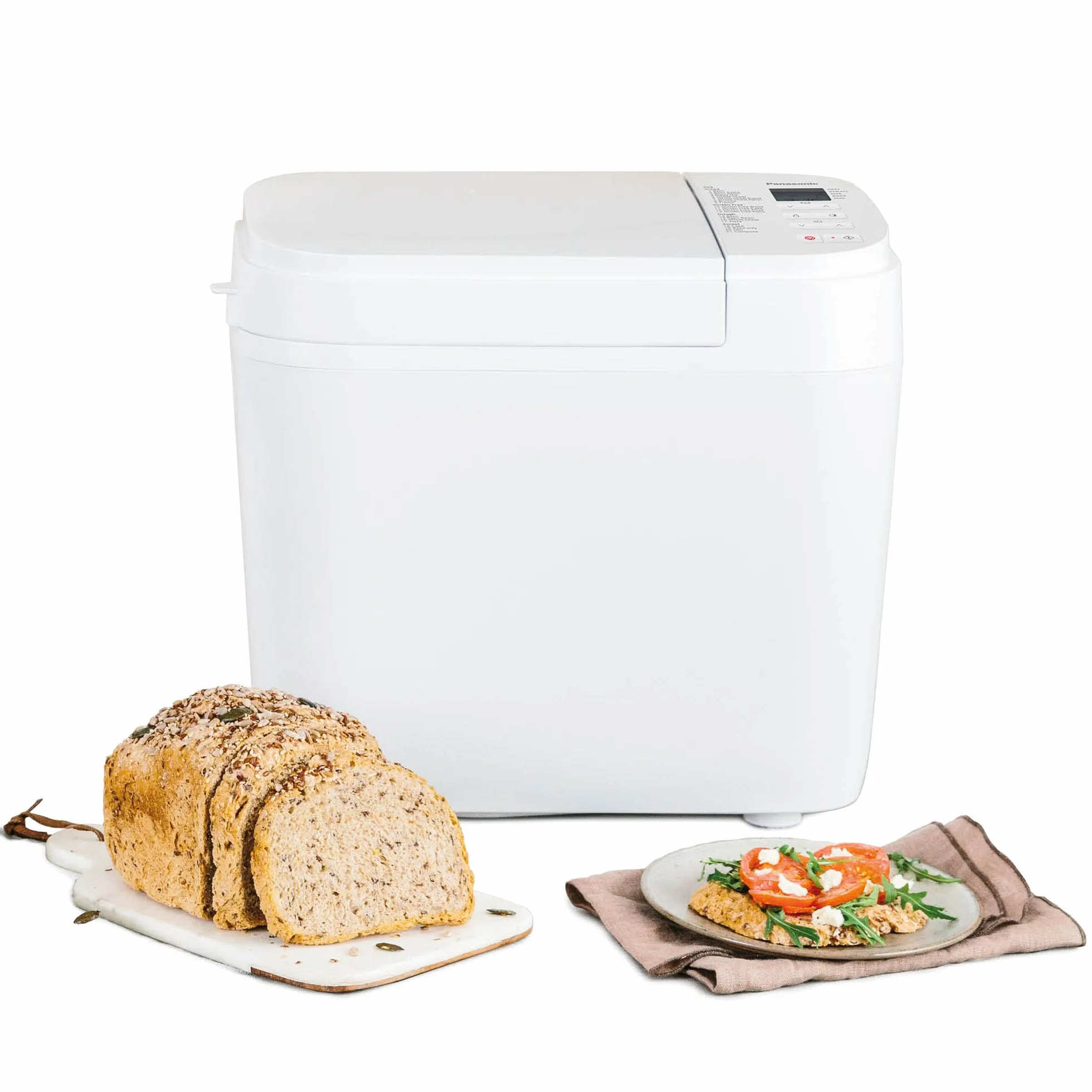 Panasonic SD-B2510WXE Wypiekacz do chleba 21 programów podwójny czujnik temperatury timer 4 programy bezglutenowe biały