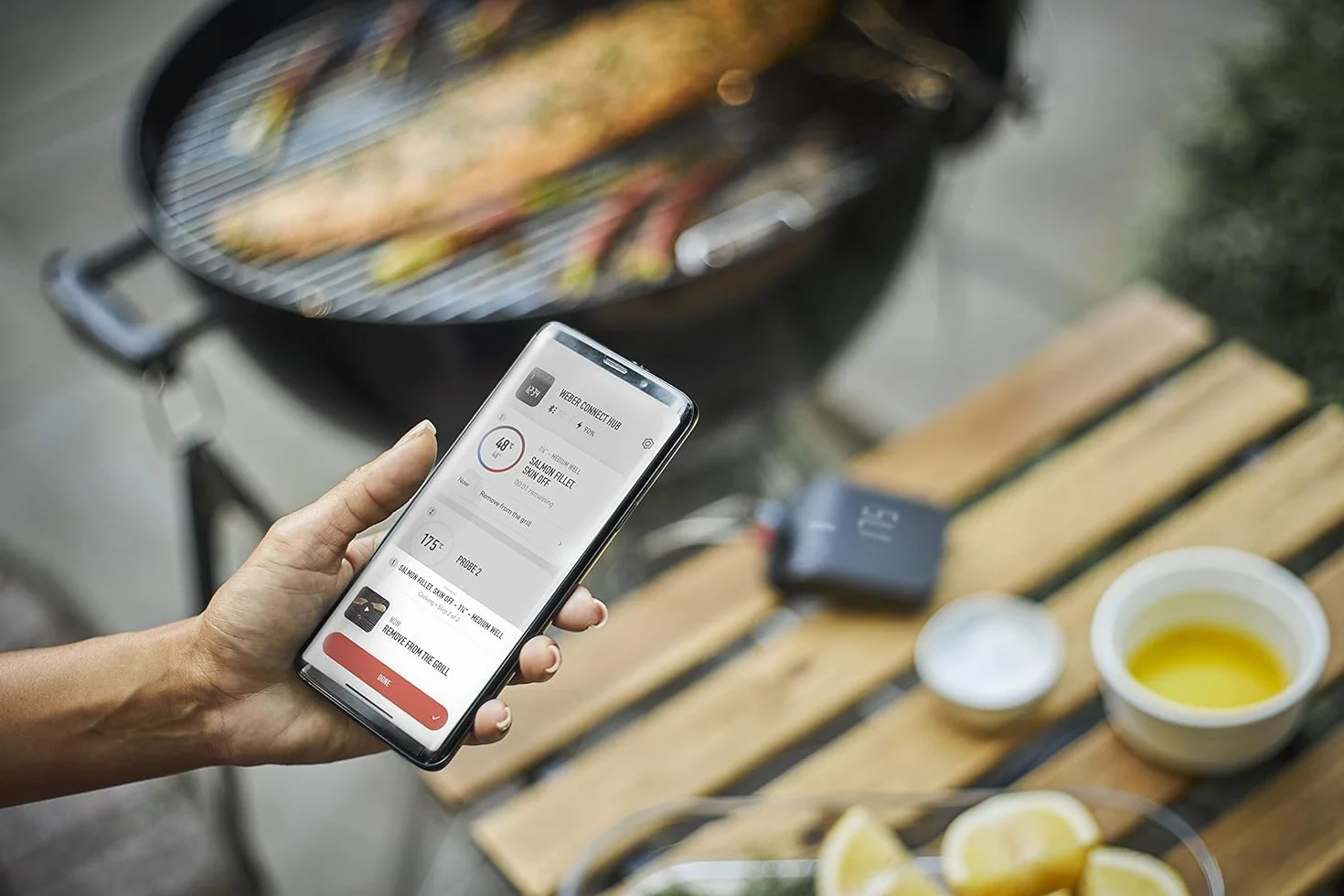 Weber Connect Smart Grilling Hub inteligentny termometr do mięsa Bluetooth, 4 sondy