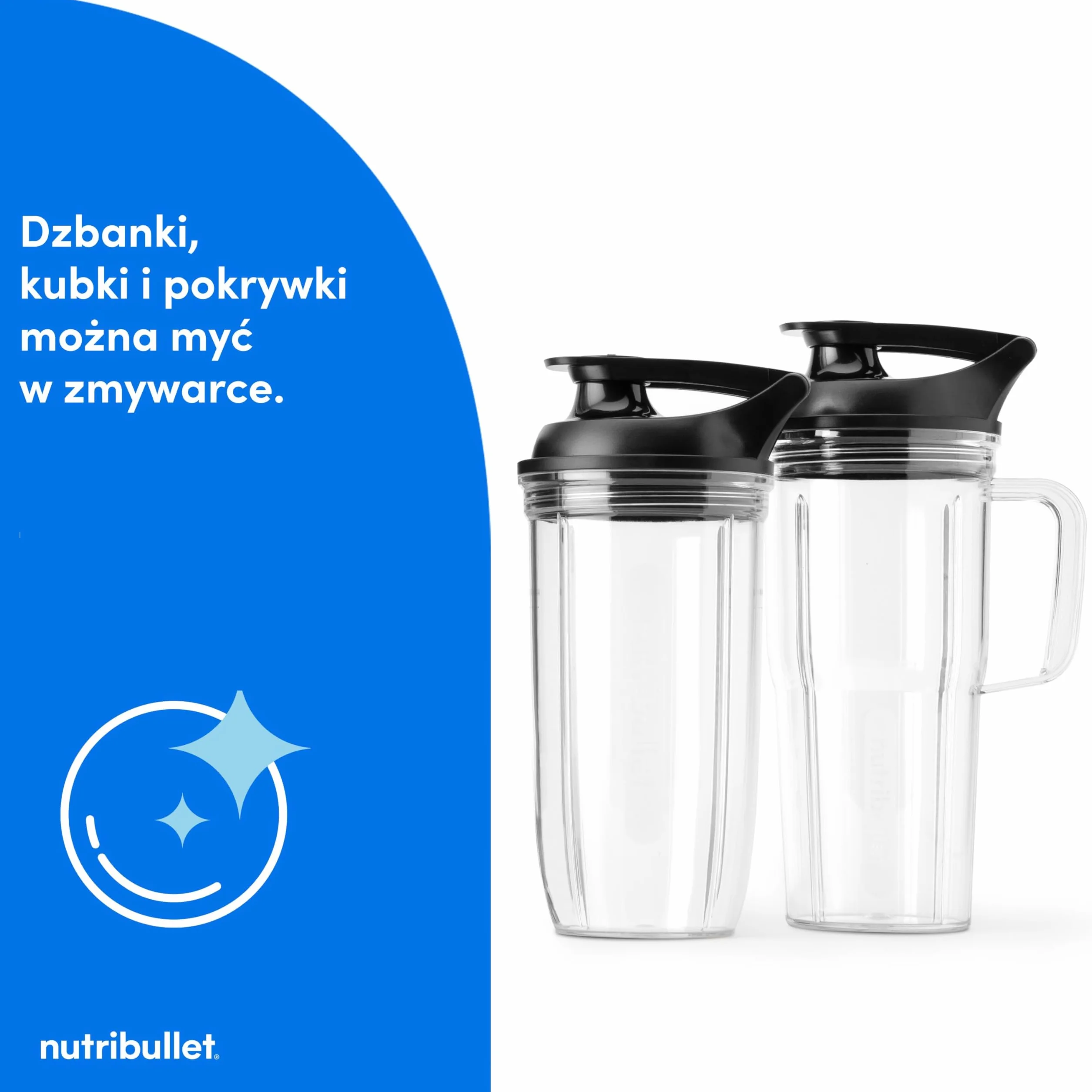 Nutribullet SmartSense Blender Combo NBF550DG z 5 zmiennymi prędkościami, funkcją pulsu, kubek 946 ml i 710 ml z uchwytem, inteligentny cykl automatyczny, pokrywa To-Go, 1500 W, czarny
