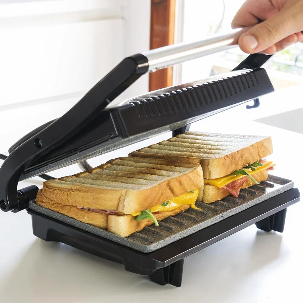 Cecotec Grill elektryczny Rock'n Grill 700 W 23x14,5 cm RockStone nieprzywierający bez PTFE PFOA