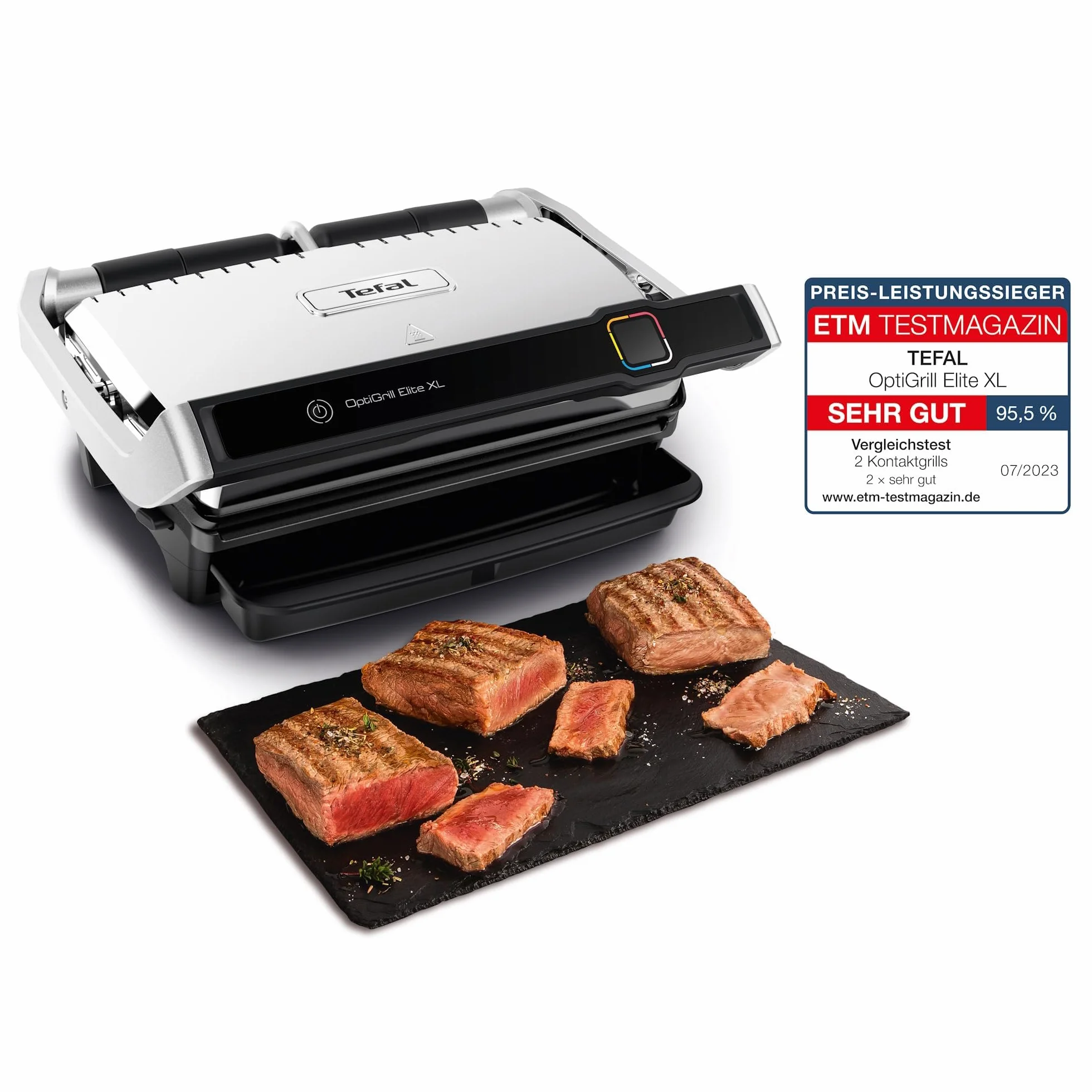 Tefal GC760D Grill, Szary/Czarny, 44,4 x 34,3 x 18 cm, 7,2 kg