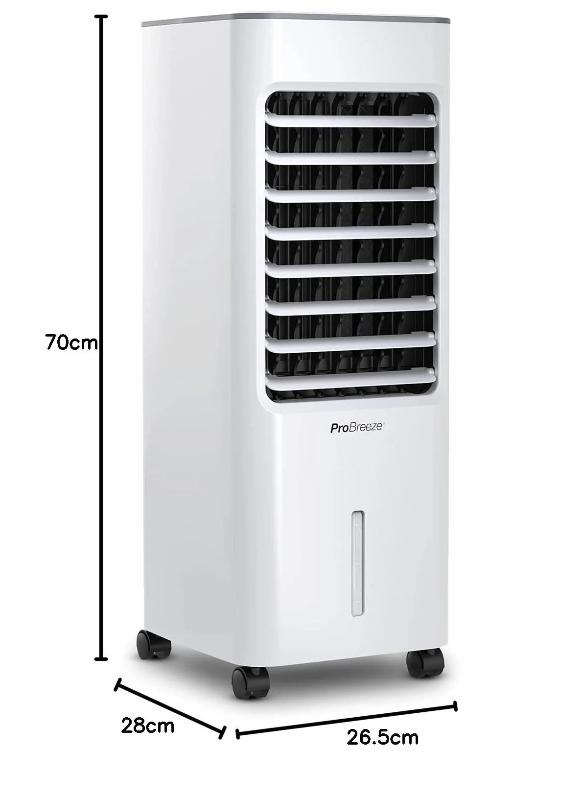 Przenośny klimatyzator Pro Breeze, klimatyzator ewaporacyjny, klimatyzator wodny bez węża, automatyczna oscylacja, nawilżacz, pilot zdalnego sterowania, wyświetlacz LED, 7-godzinny timer