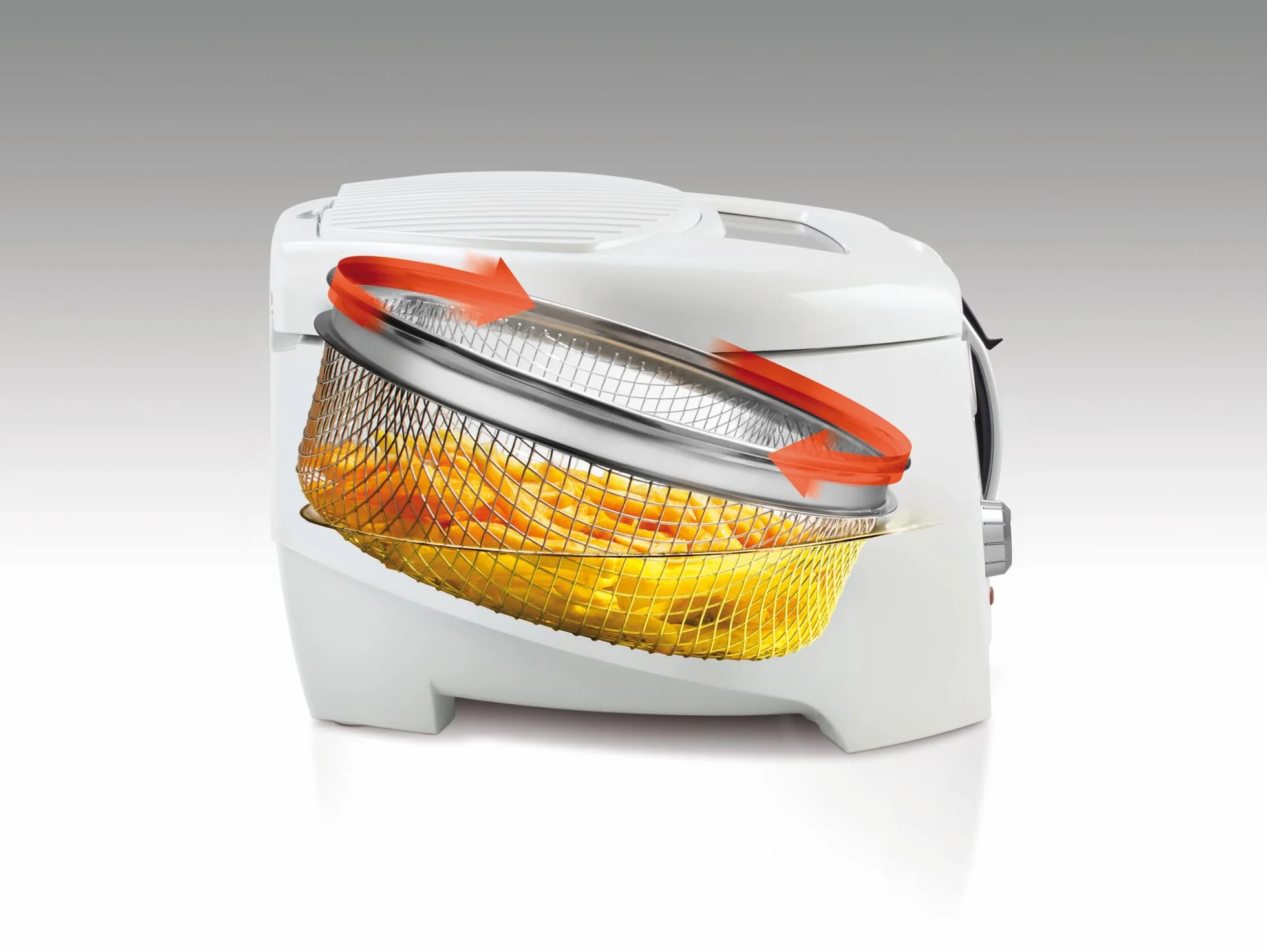 De'Longhi F28211.W1 Frytkownica RotoFry 1800 W 1,2 litra stal nierdzewna biała