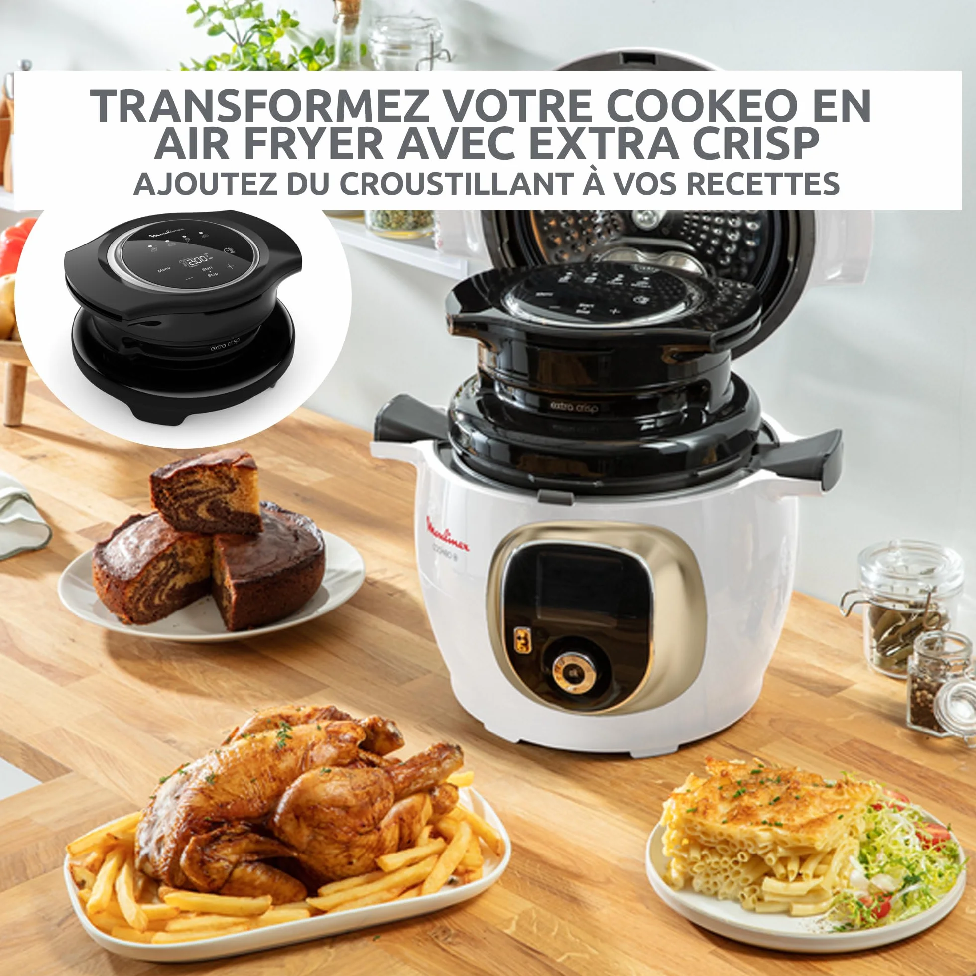 Moulinex Cookeo Inteligentny multicooker 6L 1600W 150 przepisów biały