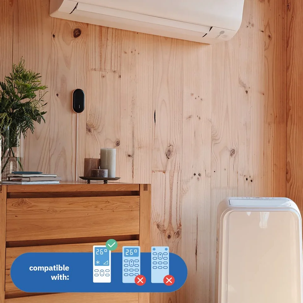 Netatmo Smart AC Controller Inteligentna klimatyzacja Wi-Fi Kompatybilny z klimatyzatorami i pompami ciepła Alexa Google Assistant Siri