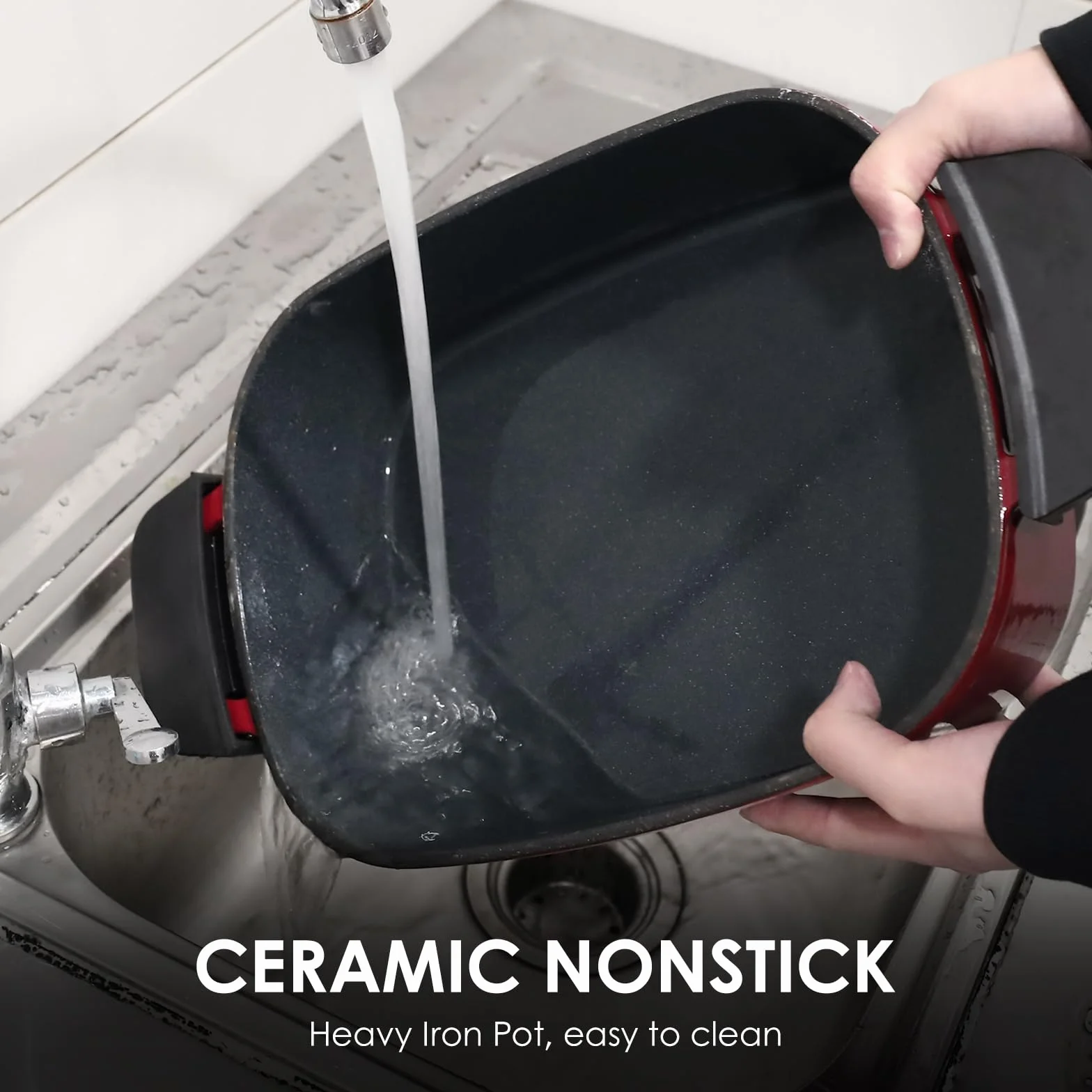 Homtone 6 w 1 Slow Cooker garnek 5,5 l programowalny emaliowany ceramiczny