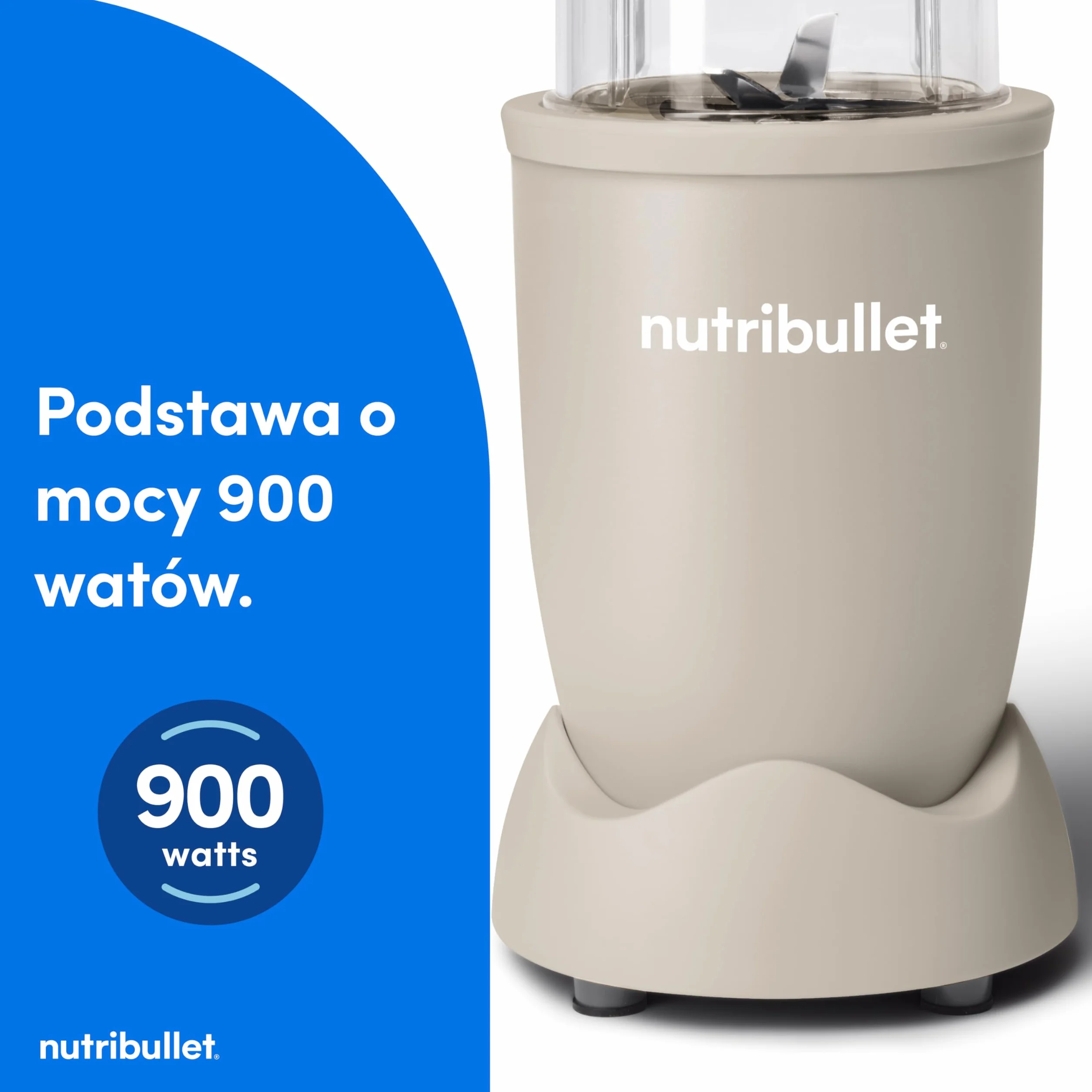 Nutribullet Pro 900 Blender Wielofunkcyjny Smoothie Ekstraktor Owoców Warzyw 900W Szary NB904MASN