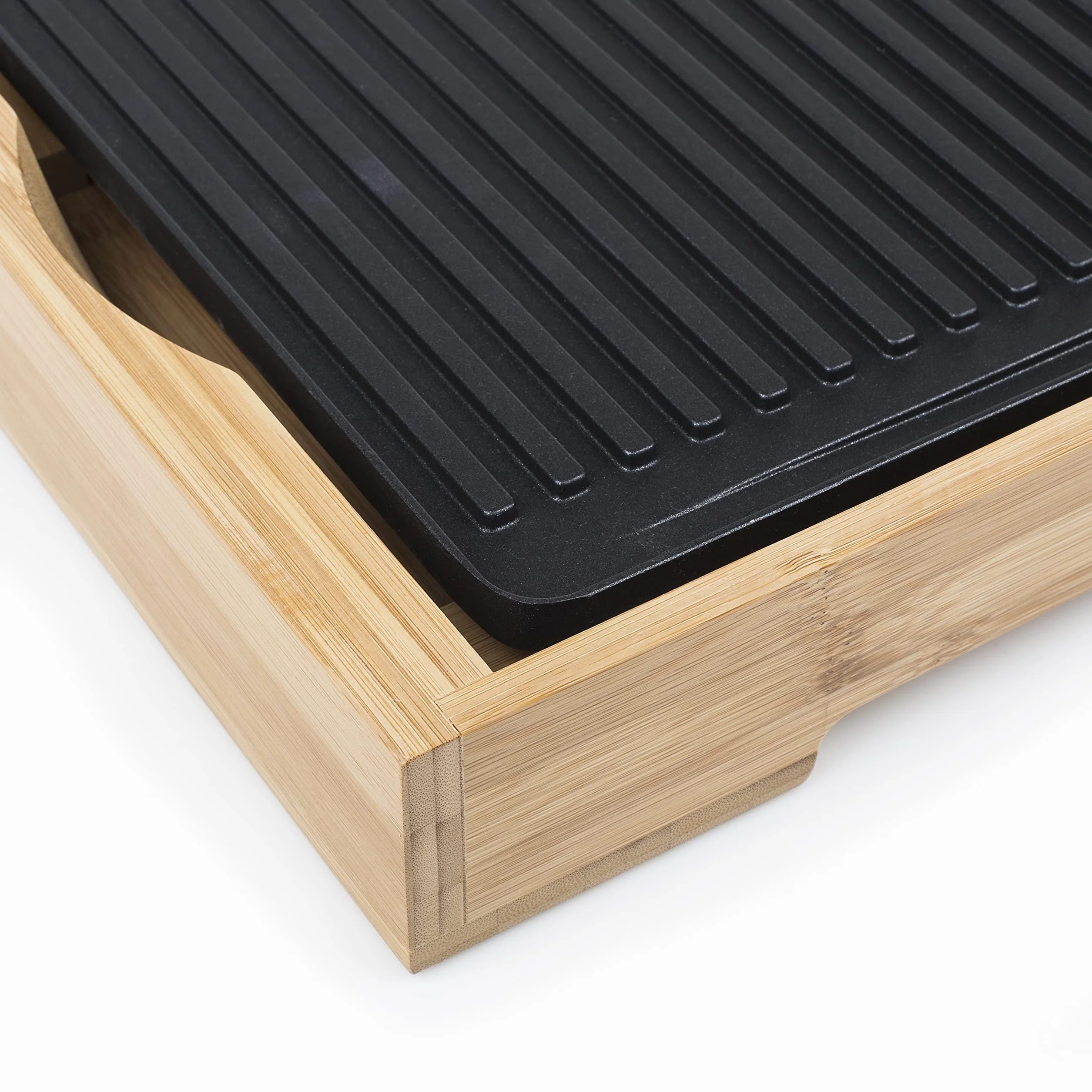 Tristar BP-2641 Bambusowy Grill Kombinowany XL z Teppanyaki, 51 x 25,4 cm