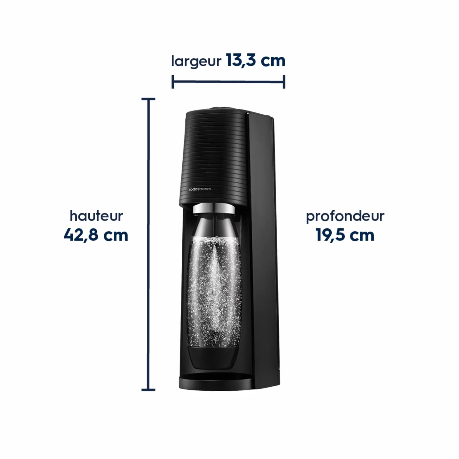SodaStream TERRA Promopack Saturator, Czarny, 44 cm