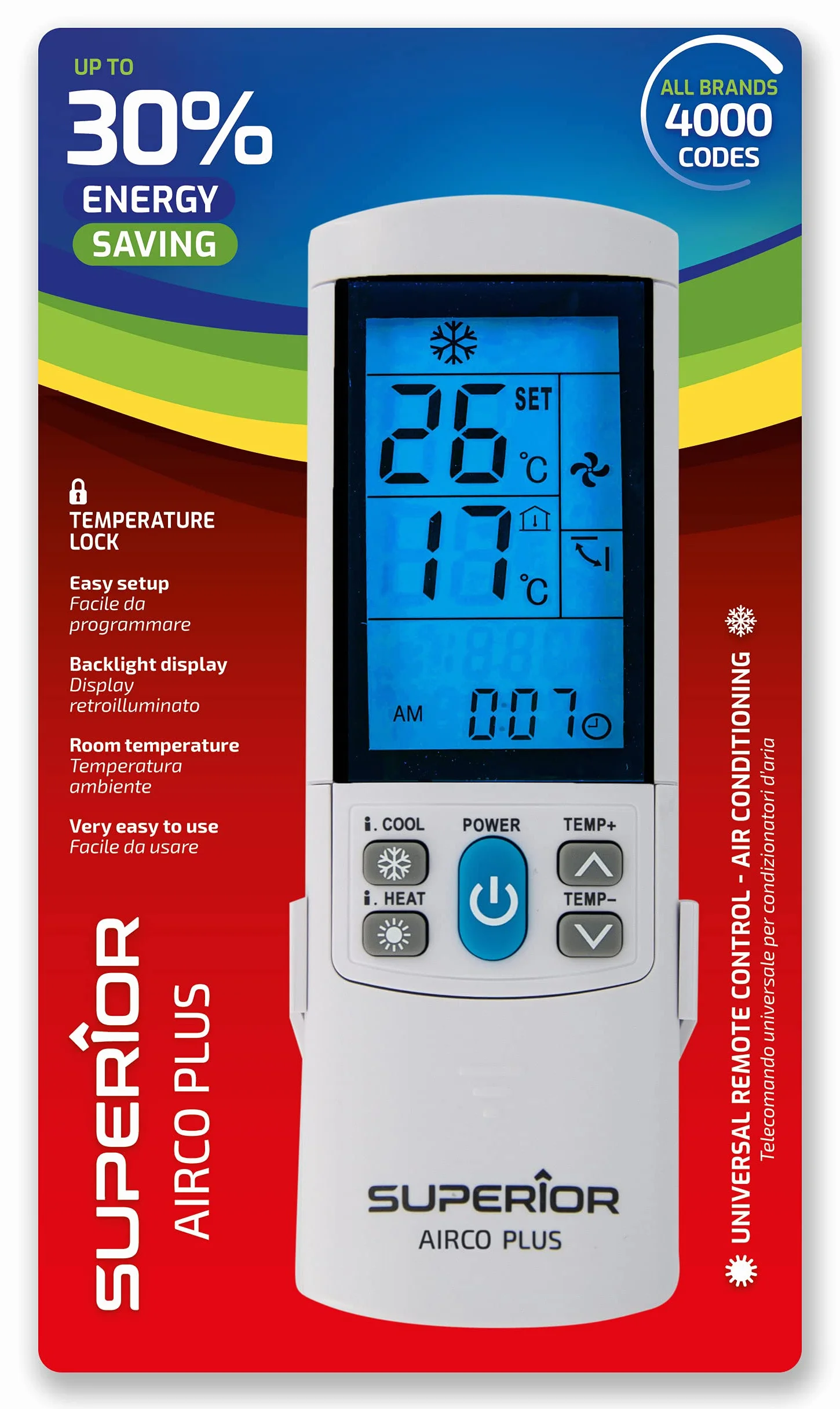 Superior Telec.Univ. Climatizzatori AirCo Plus illuminato SUPCU001