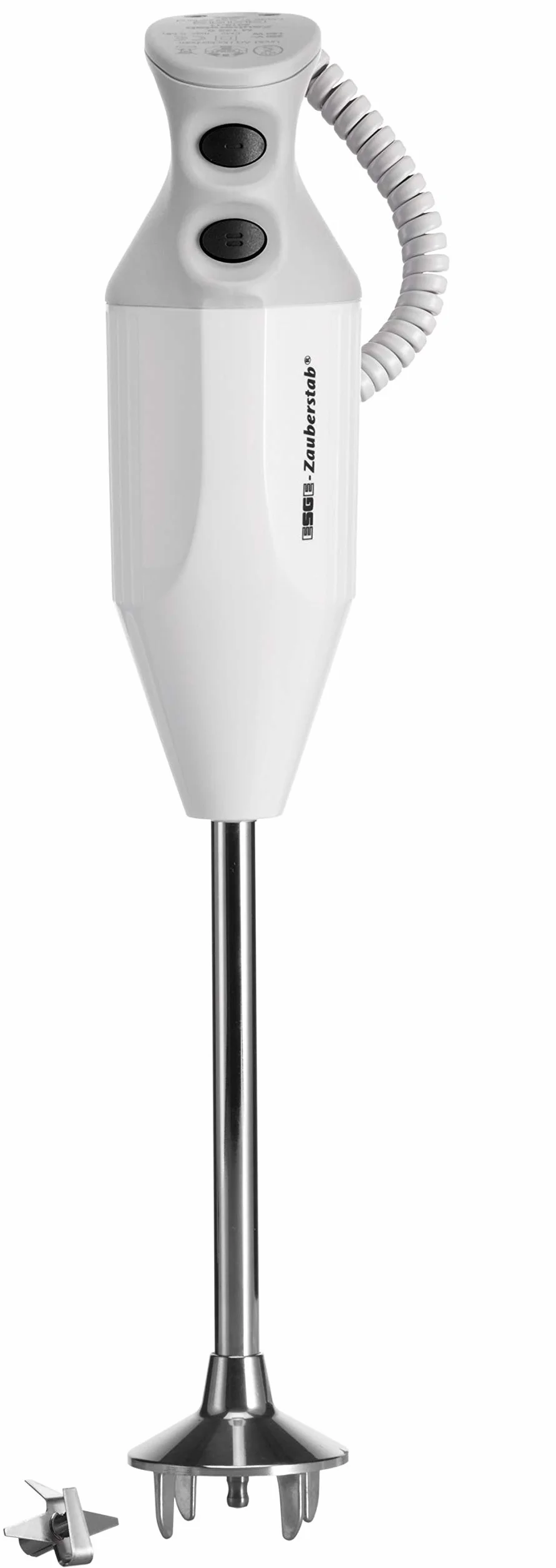 ESGE Zauberstab P 350 Profi, blender ręczny biały wraz z nożem wielofunkcyjnym, do 22 000 obr./min, 90880, biały/szary