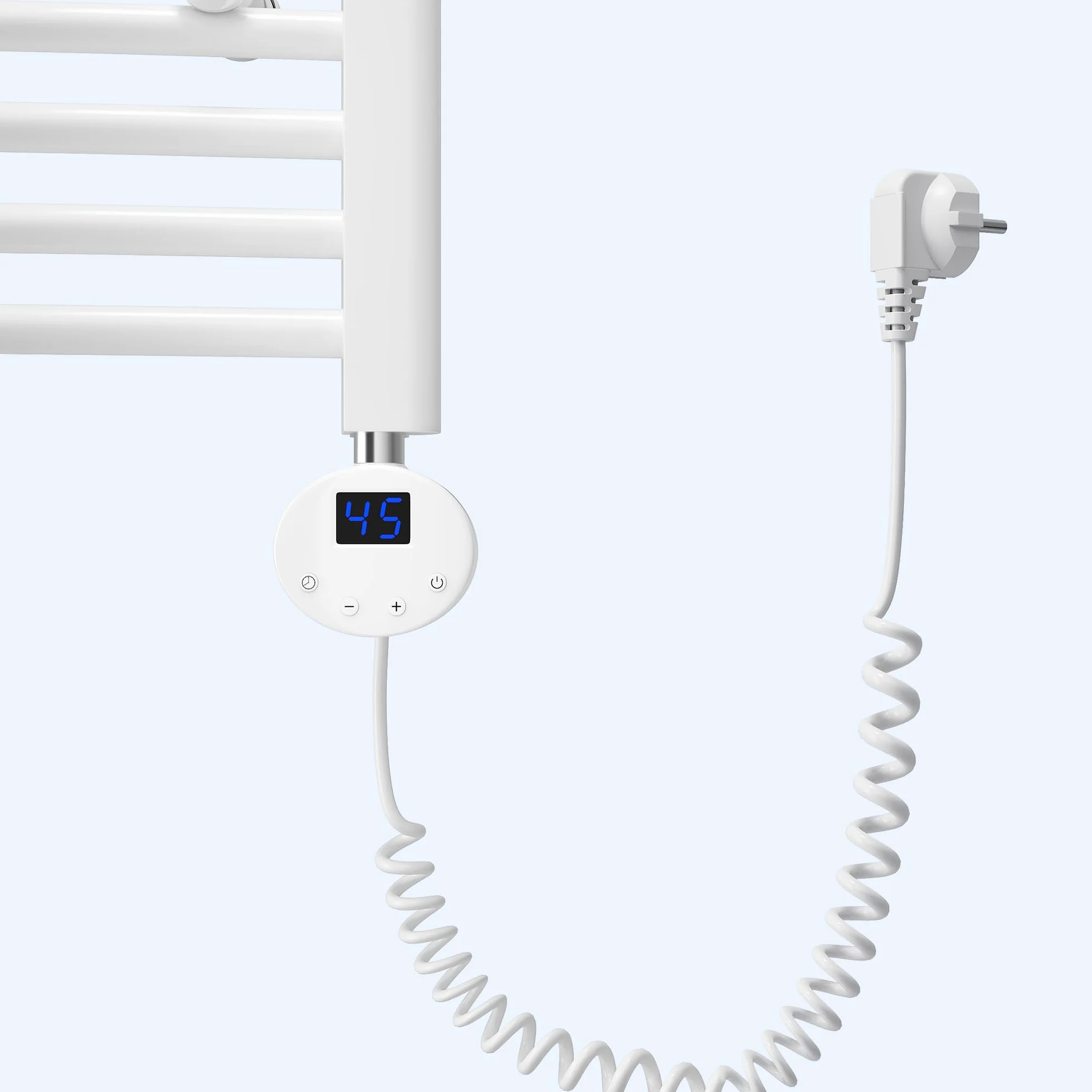 SONNI Grzejnik łazienkowy elektryczny z termostatem 1150 x 600 mm biały wygięty suszarka na ręczniki 600 W