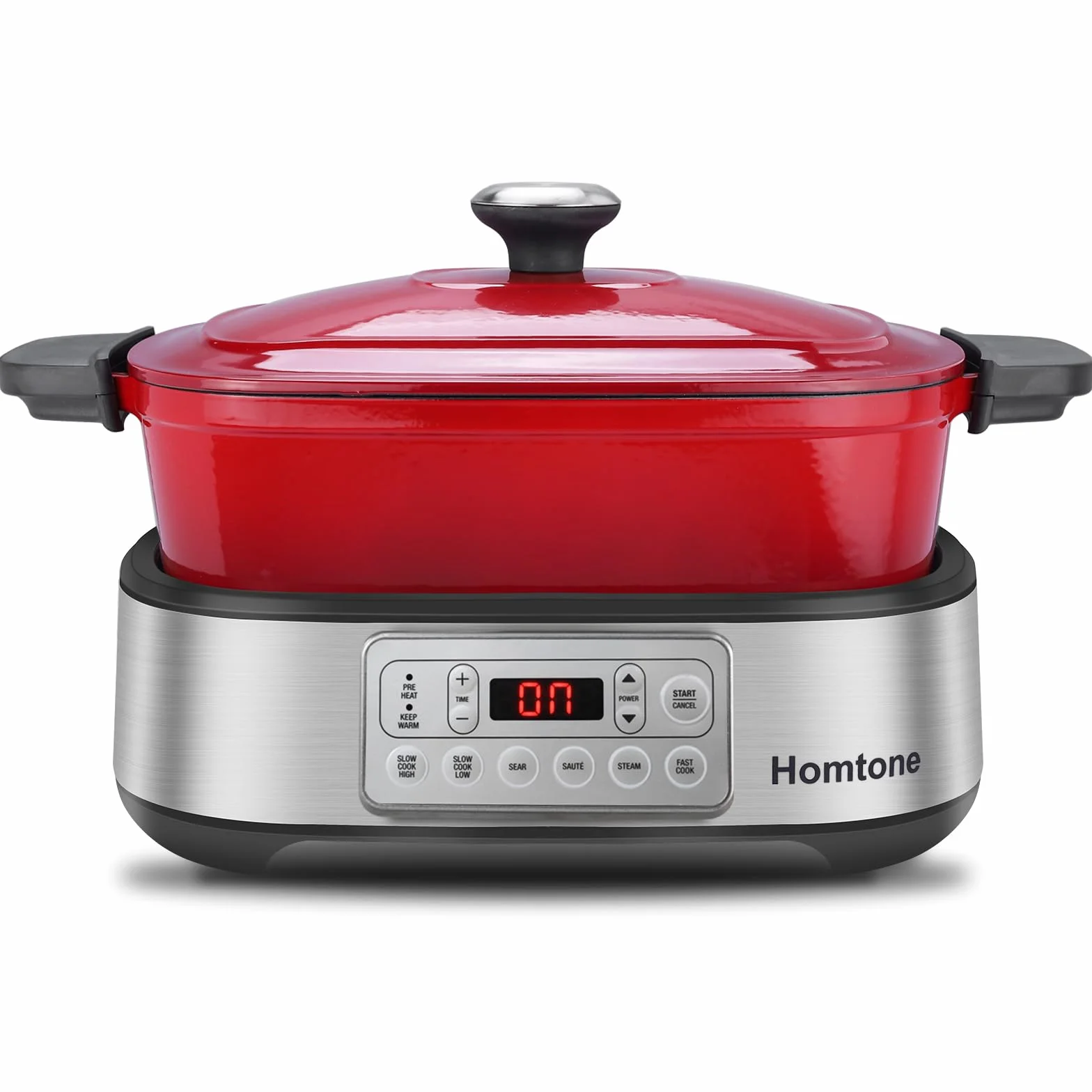 Homtone 6 w 1 Slow Cooker garnek 5,5 l programowalny emaliowany ceramiczny