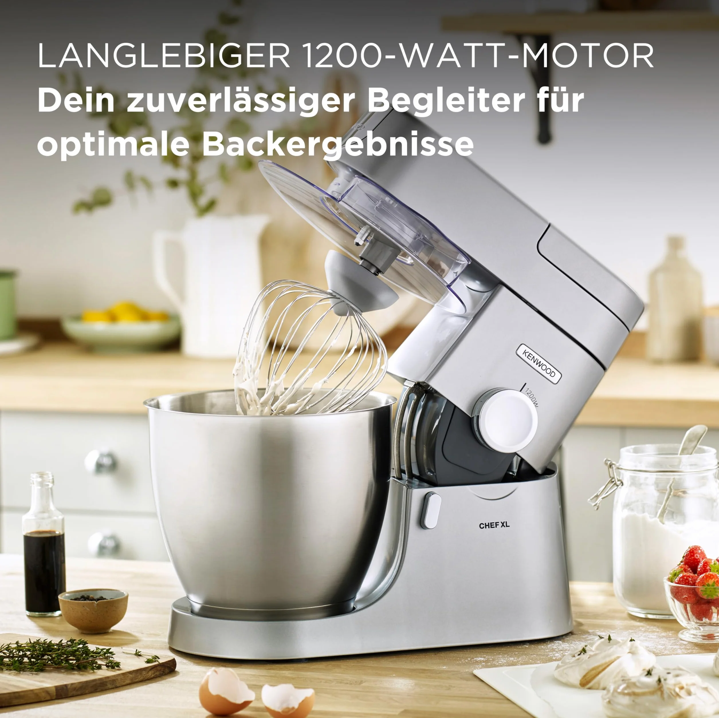 Kenwood KVL4100S Chef XL Robot Kuchenny, Stal Nierdzewna, 1200 W, 6.7 L, Srebrny