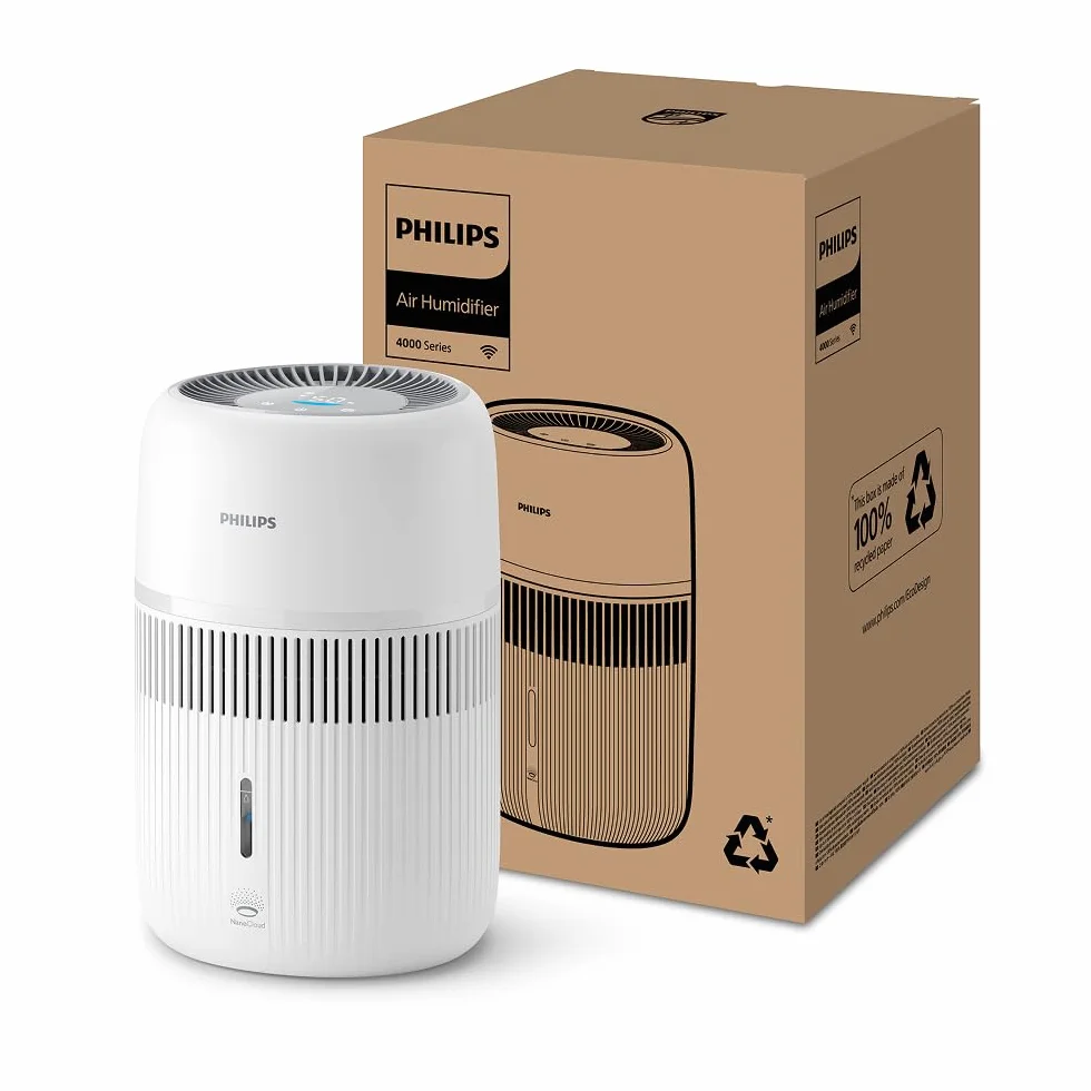 Philips Ewaporacyjny Nawilżacz Powietrza Serii 4000, 3,5 l, 275 ml/h, 41 m², Biały