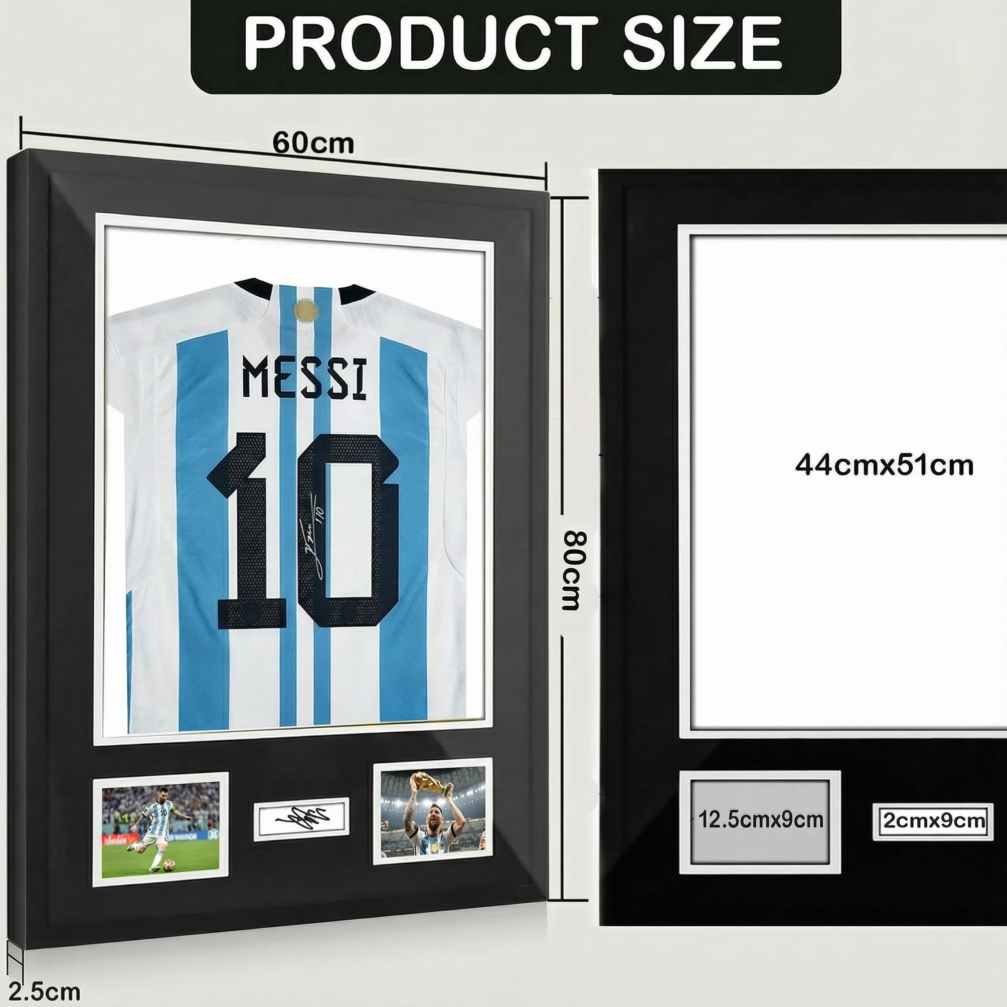Aluminiowa Ramka na Koszulkę Piłkarską 60×80 cm DIY do Montażu na Ścianie