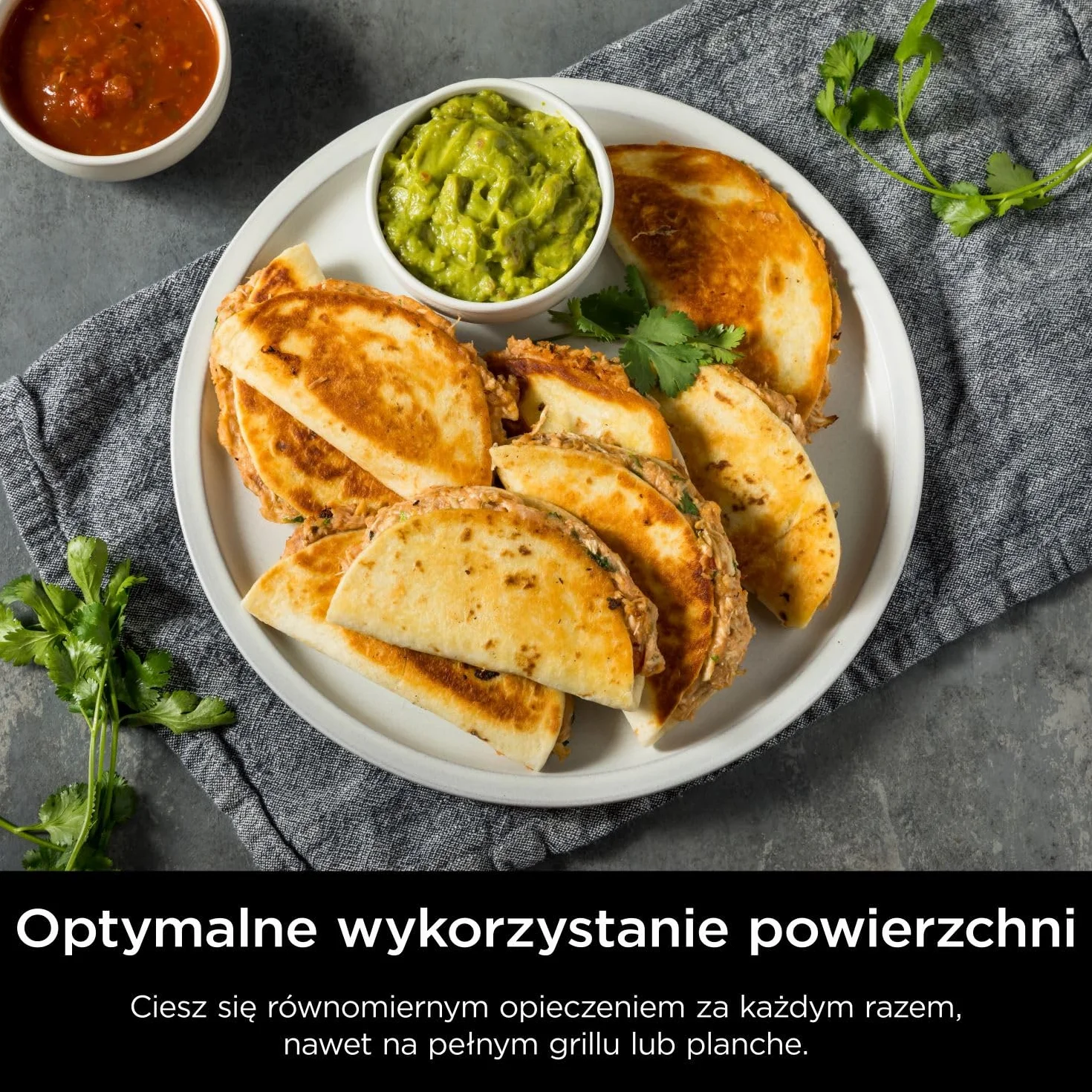 Ninja Sizzle Pro XL Grill z płytą płaską ma płytę grillową z nieprzywierającą powłoką ceramiczną i płaską płytę górną, zdejmowaną pokrywę, tackę na tłuszcz i książkę kucharską, srebrny/czarny GX101EU
