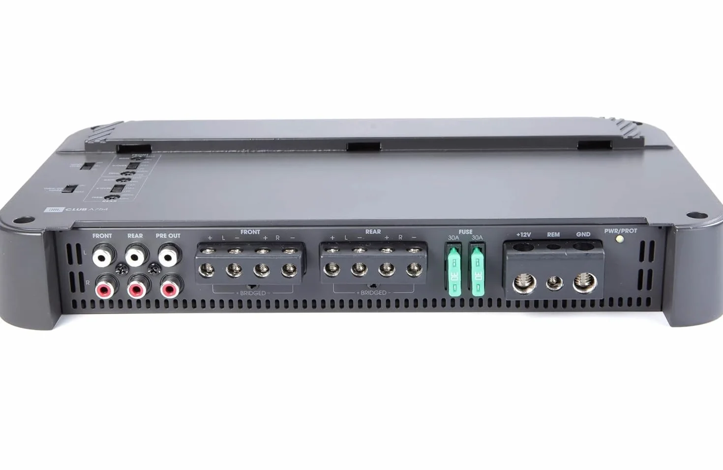 JBL Club A754 4-kanałowy wzmacniacz samochodowy firmy Harman Kardon – samochodowy wzmacniacz radia samochodowego – 4 x 75 W lub 2 x 200 W do 2 lub 4 głośników samochodowych
