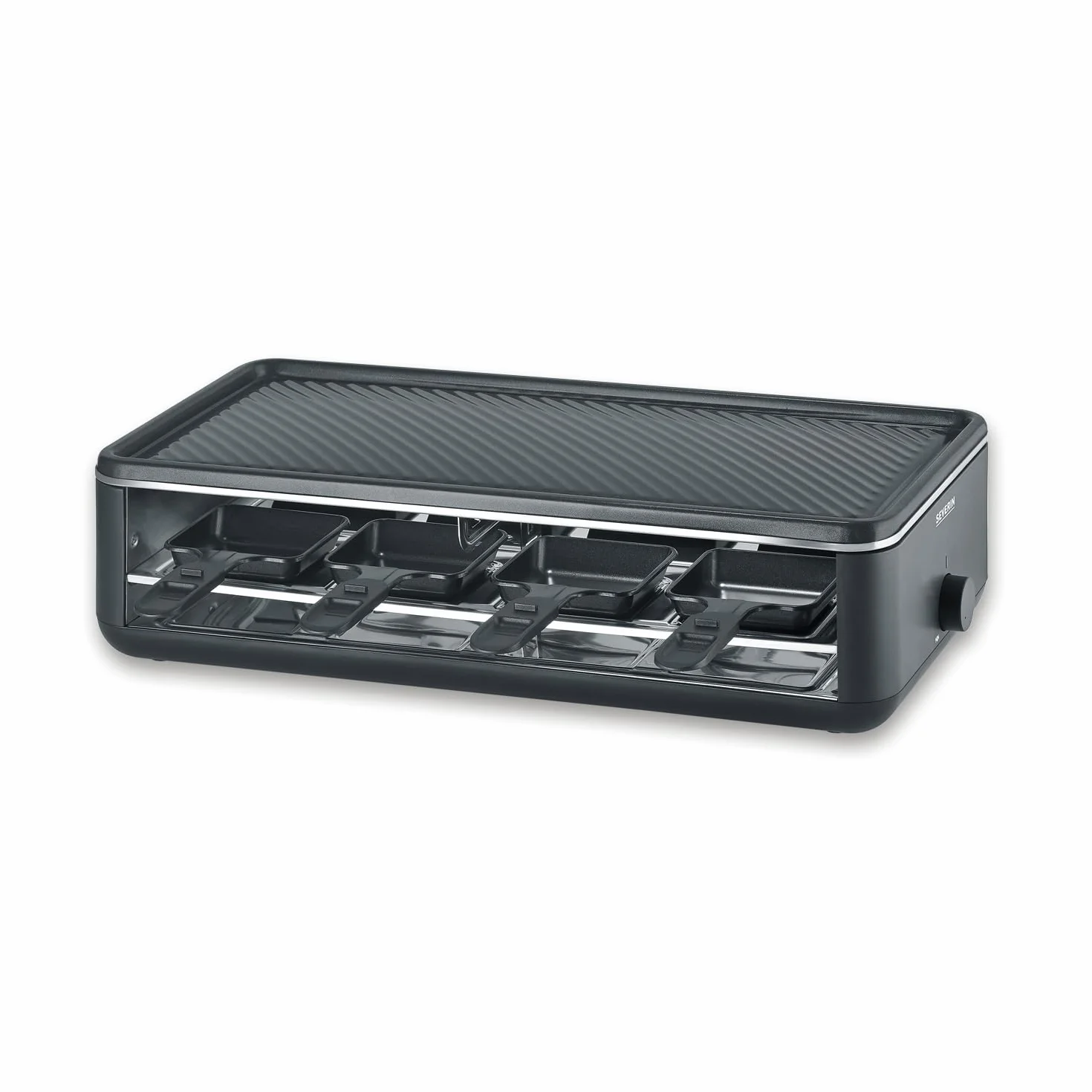 SEVERIN Raclette Grill 1300 W z 8 patelniami, powłoka nieprzywierająca, czarny RG 2365