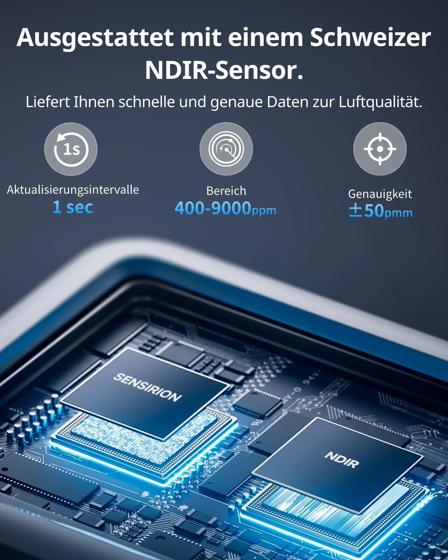 SwitchBot Czujnik CO2 Bluetooth IP65, miernik jakości powietrza z termometrem i higrometrem, alarm CO2, 2 lata przechowywania danych