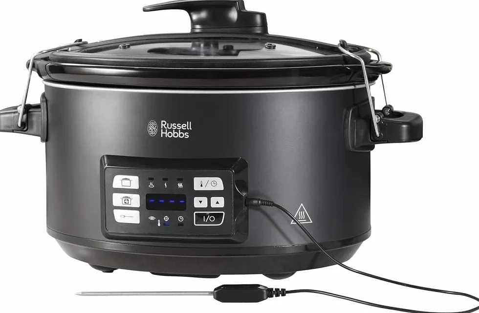 Russell Hobbs Wolnowar 6,5l Ceramiczny Wyjmowany Garnek Regulacja Temperatury 350W Czarny Matowy 25630-56