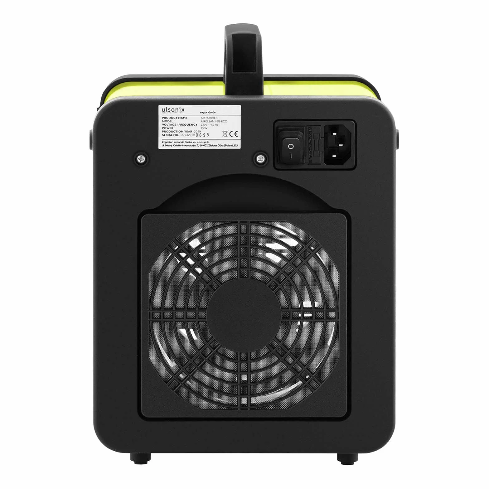Przemysłowy generator ozonu, oczyszczacz powietrza, sterylizator ozonu, timer 10000 mg/h 95 W AIRCLEAN 10G-ECO (timer 60 min, stal malowana proszkowo, filtr ze stali nierdzewnej)