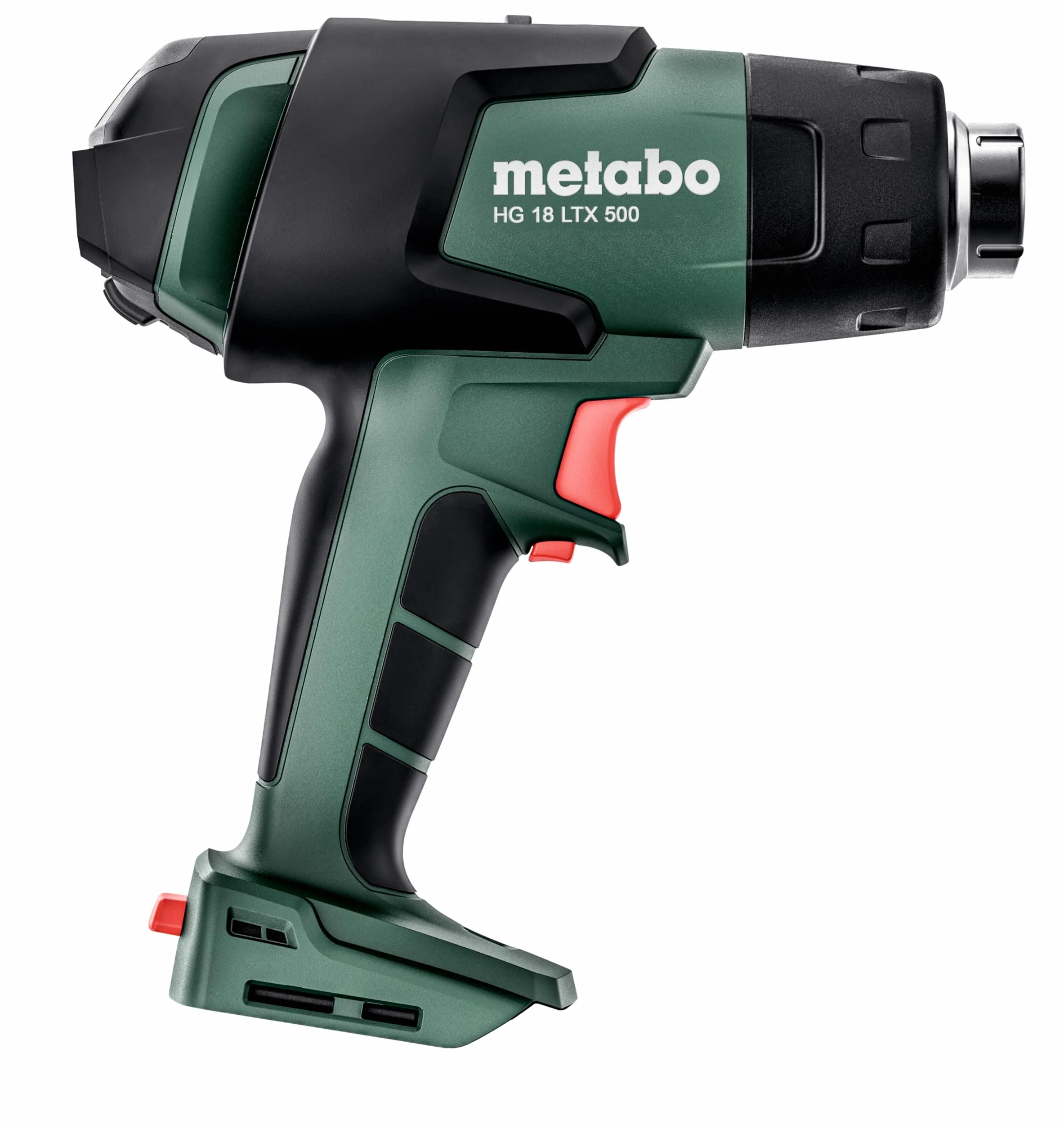 Metabo Akumulatorowa dmuchawa na gorące powietrze HG 18 LTX 500 (610502850) 18 V; karton, napięcie akumulatora: 18 V, ilość powietrza: 200/160 l/min, temperatura powietrza: 300/500 °C