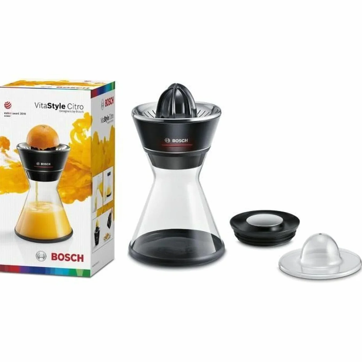 Bosch Wyciskarka Do Cytrusów MCP72GPB VitaStyle Citro, Tworzywo Sztuczne/Szkło, 40 W, Czarny