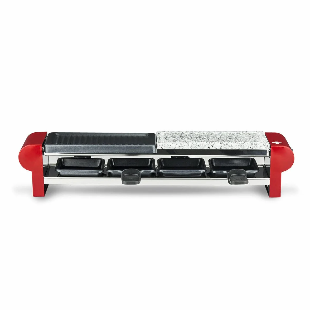 H.Koenig RP4 Raclette Grill Kamienny Płyta Grillowa 600 W Czerwony