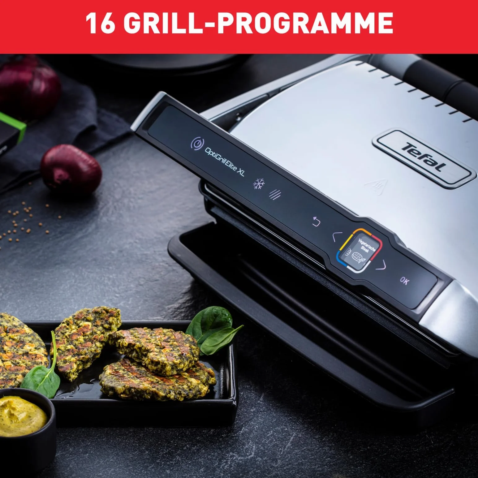Tefal GC760D Grill, Szary/Czarny, 44,4 x 34,3 x 18 cm, 7,2 kg