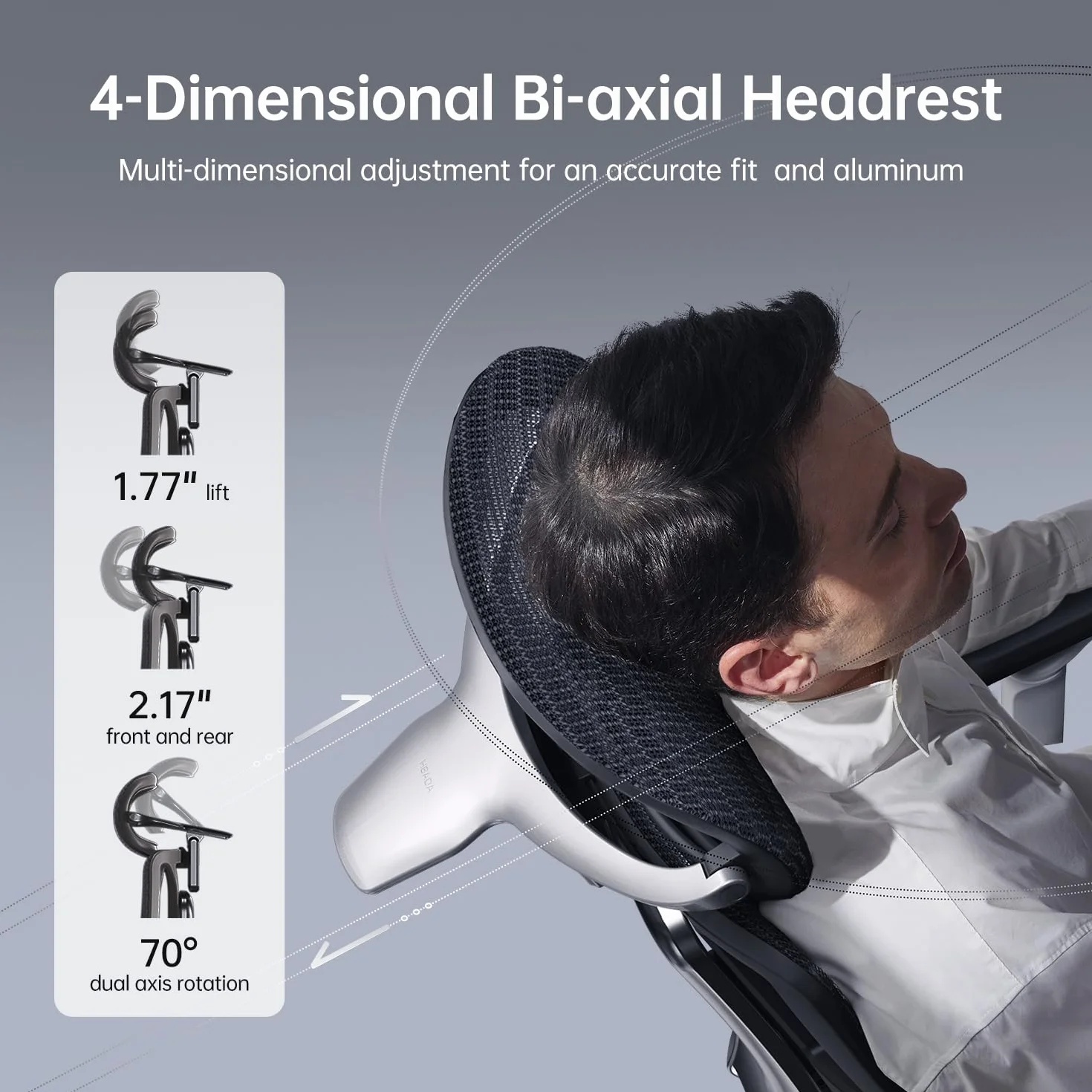 Hbada E3 Ultra Ergonomiczny Fotel Biurowy - Dynamiczne 3-Strefowe Wsparcie Lędźwiowe, Mechaniczne Podłokietniki 360°, Regulowany Zagłówek 4D, Wysokiej Jakości Siatka Mesh, Czarny
