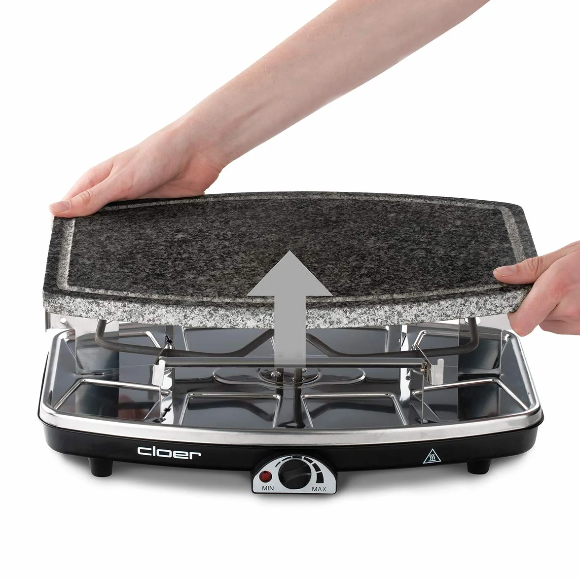 Cloer 6430 grill raclette 1200 W 8 patelni z powłoką zapobiegającą przywieraniu