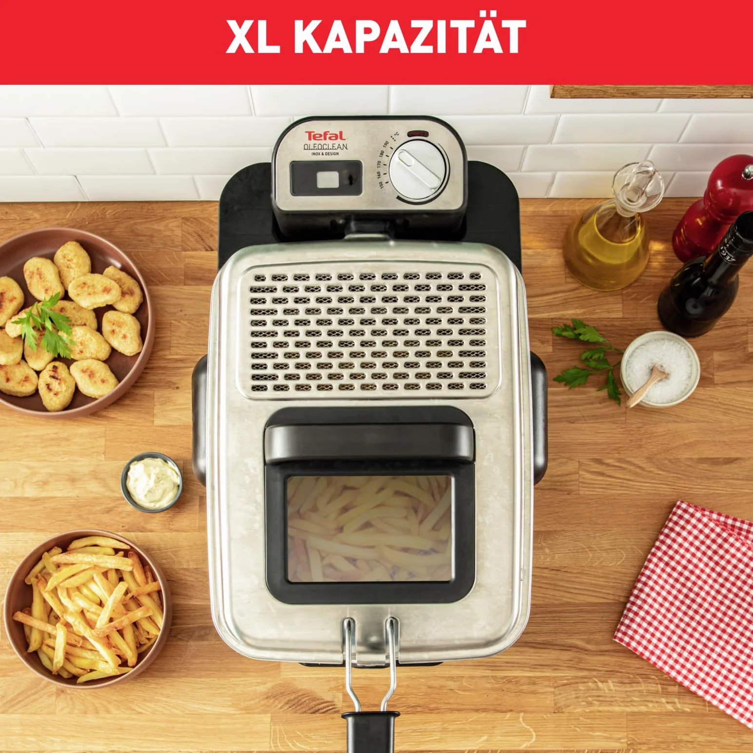 Tefal FR8040 Pro Inox & Design Frytkownica, Stal Szlachetna, 2300 W, 3,5 l, Srebrny/Czarny