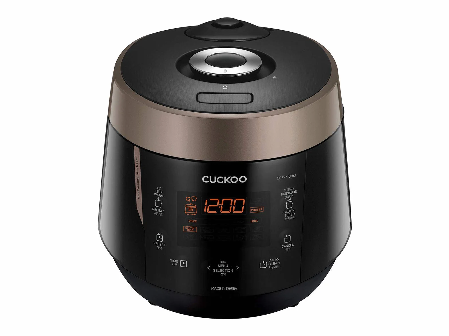 CUCKOO CRP-P1009S programowalny szybkowar wolnowar ze stali nierdzewnej czarny