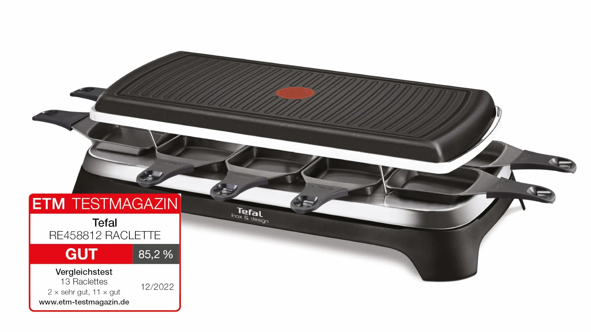 Tefal Raclette Ambiance RE4588 płyta do grillowania z powłoką nieprzywierającą 2 m