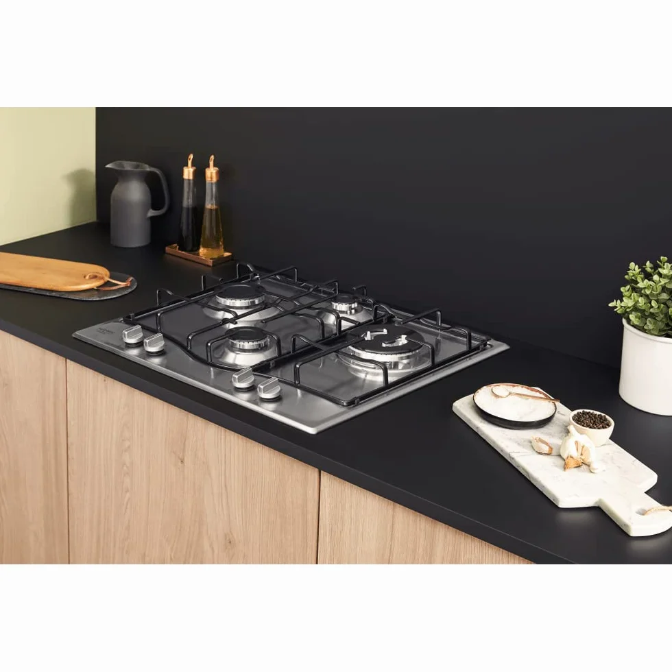 Hotpoint PCN 642 T/IX/HAR Kuchenka gazowa stal nierdzewna wbudowana 1.000 W 5,5 cm