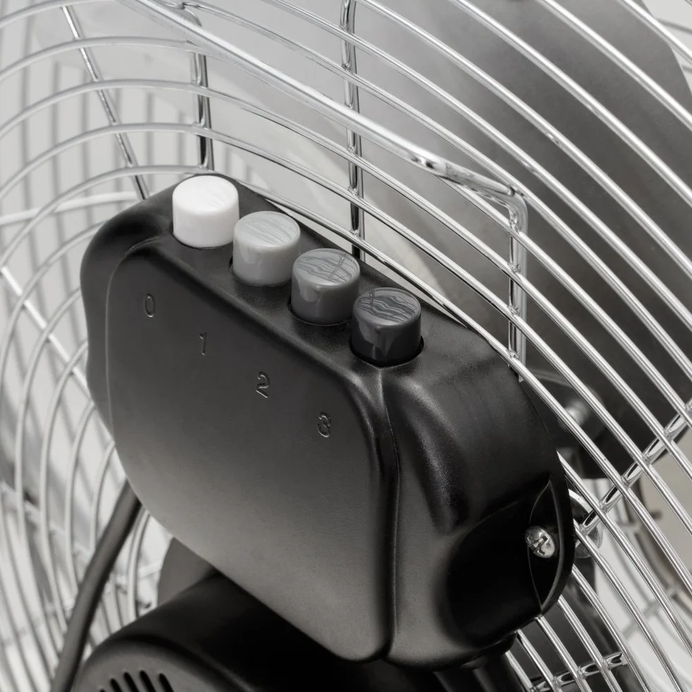TROTEC Wentylator stojący TVM 18 S - duży, 100 W, kąt nachylenia 110°, 3 prędkości, Ø 45 cm, metalowy