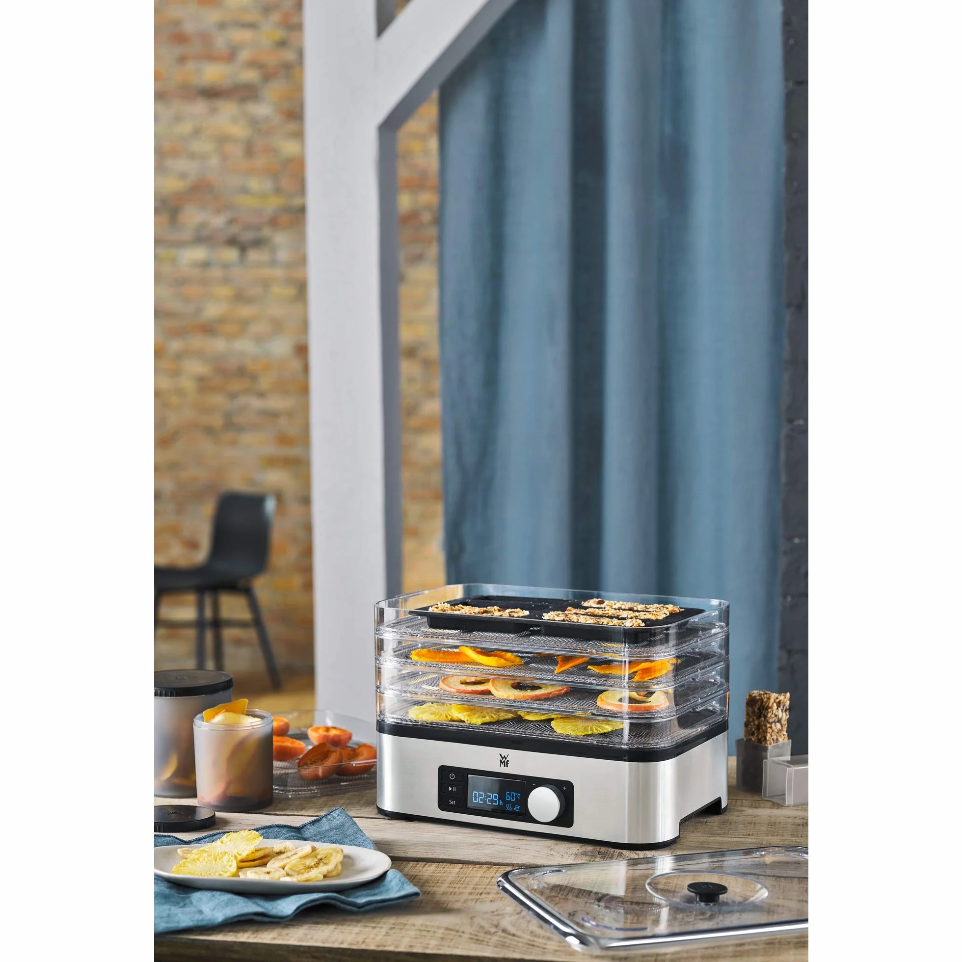 WMF 415250011 Suszarka Do Warzyw, Stal Nierdzewna 18/8, 220 W, Czarny/Srebrny