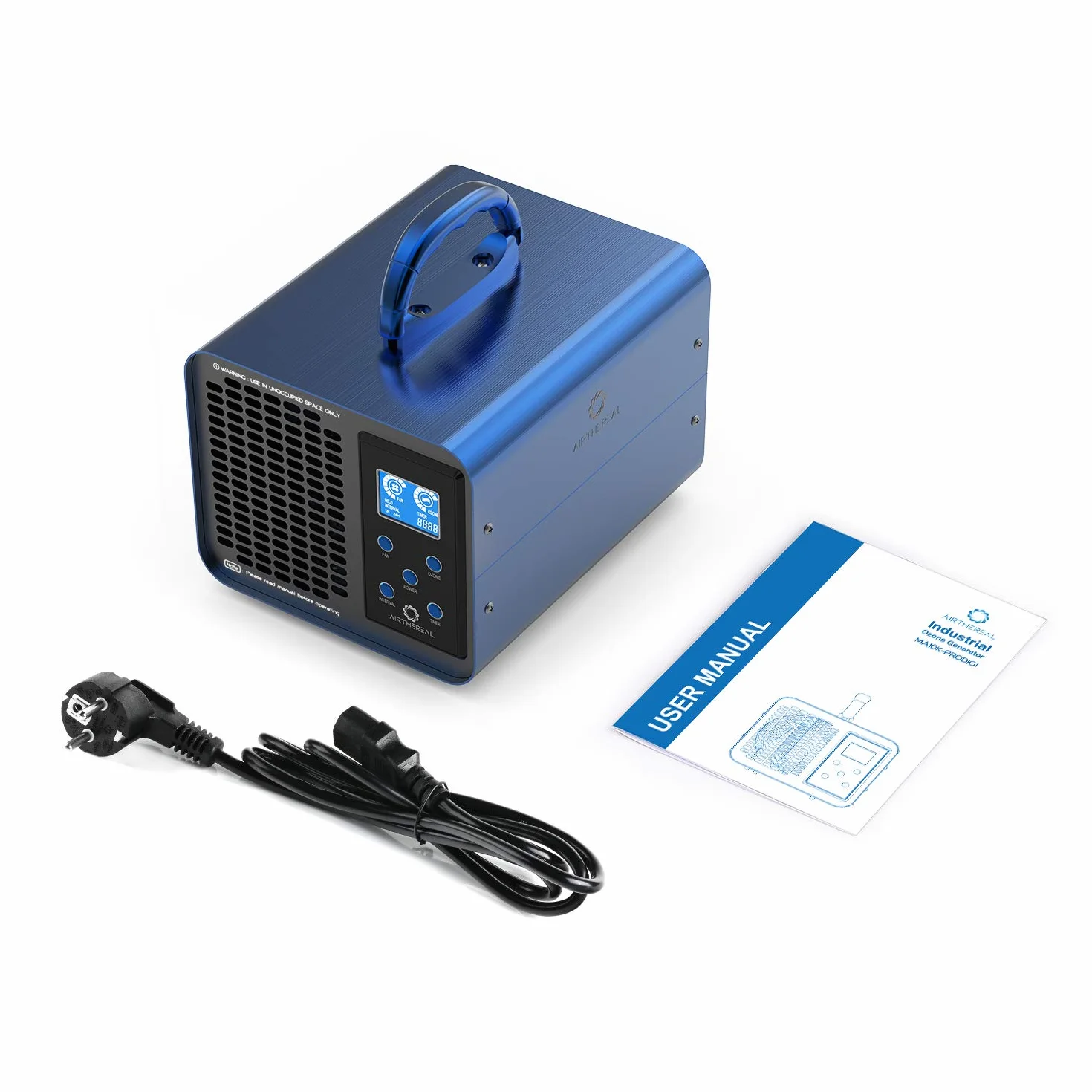 Airthereal Ma10K-Prodigi wysokowydajna maszyna do ozonu, generator ozonu do usuwania zapachów, jonizator powietrza O3 do dużych pomieszczeń, samochodów i dymu, regulowana moc i timer