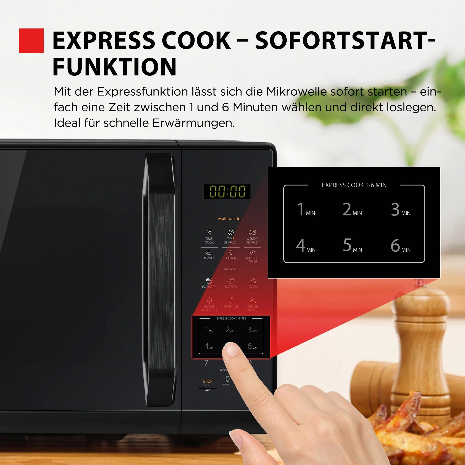 TOSHIBA Kuchenka mikrofalowa 20L 800W Cyfrowa Solo 11 poziomów mocy 6 programów
