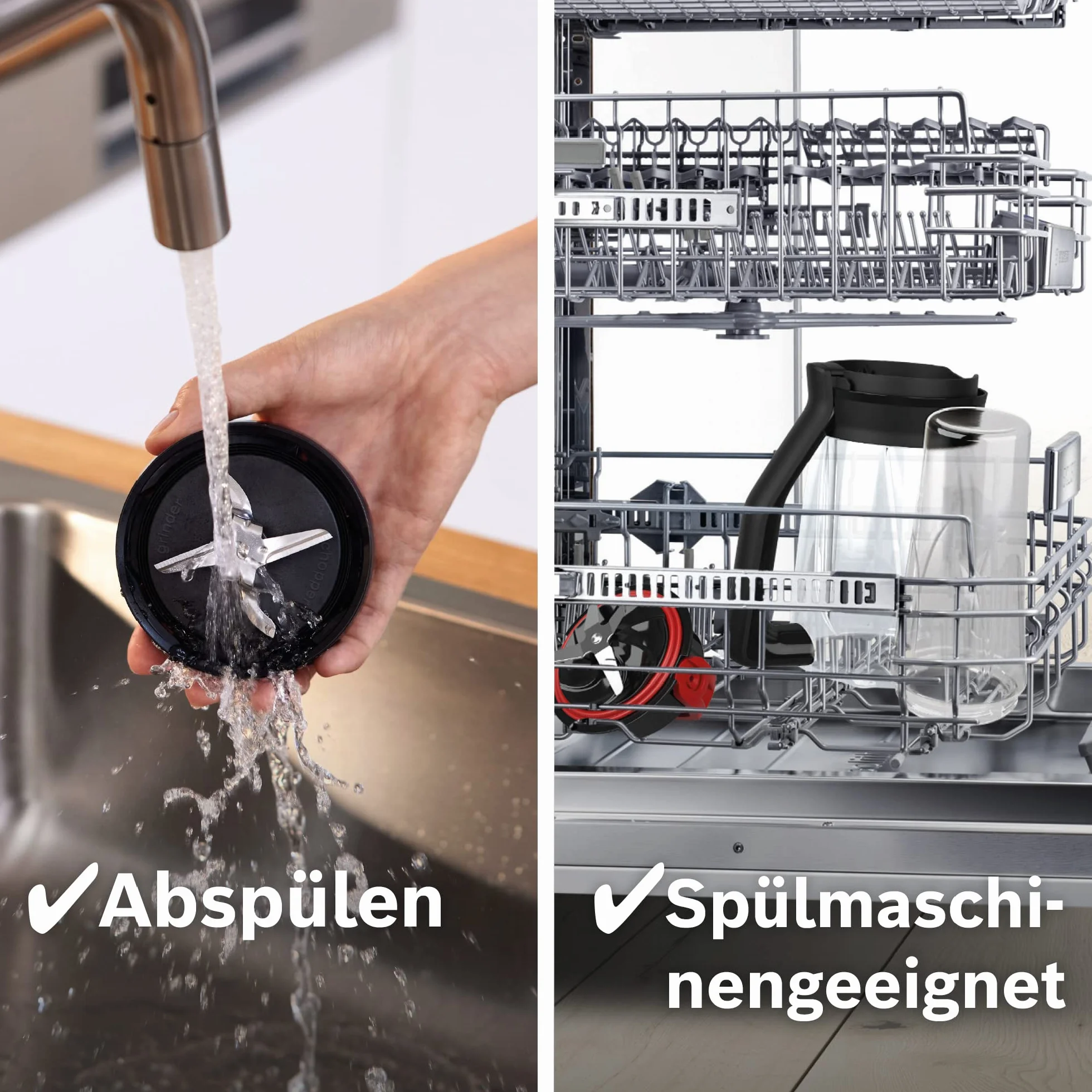 Bosch Mikser stojący VitaPower seria 4 MMB6177S, 1,5 l ThermoSafe szklany pojemnik, 30 000 obr/min, stal nierdzewna